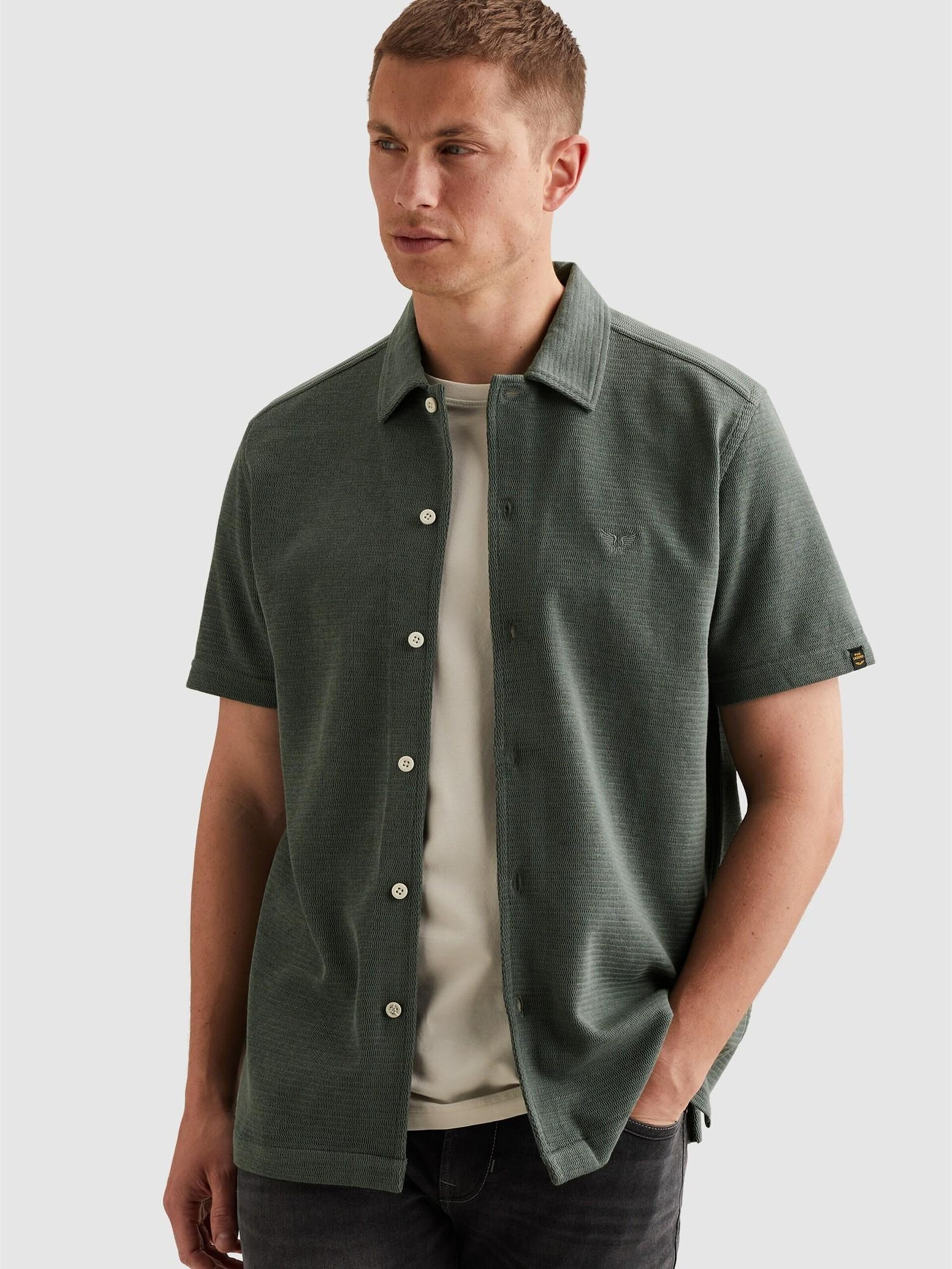 PME Legend Skjorta 'Shirt with short sleeves in interlock jersey' herr
