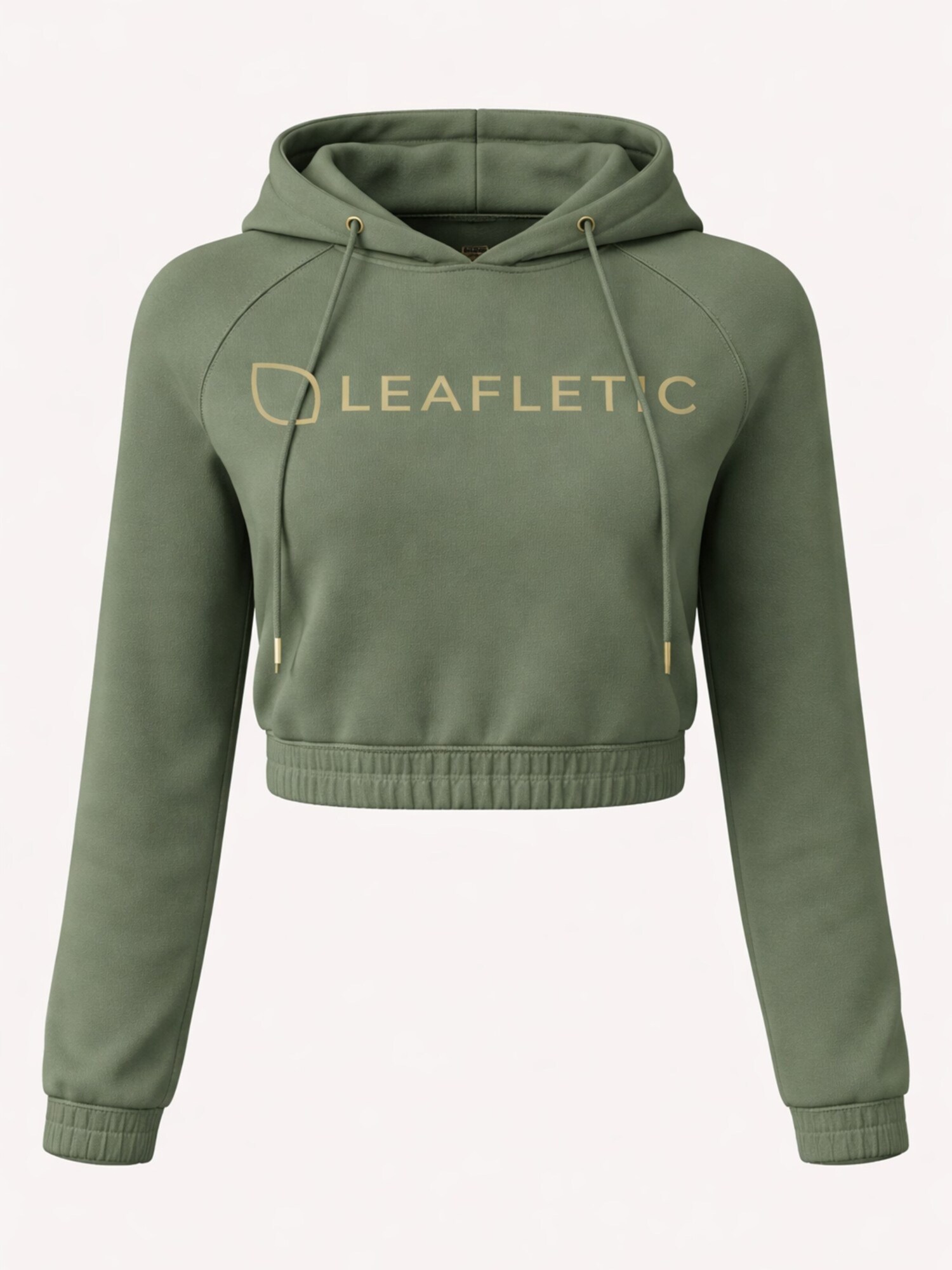 LEAFLETIC Sudadera 'Leafletic Women's Cropped Hoodie'  verde