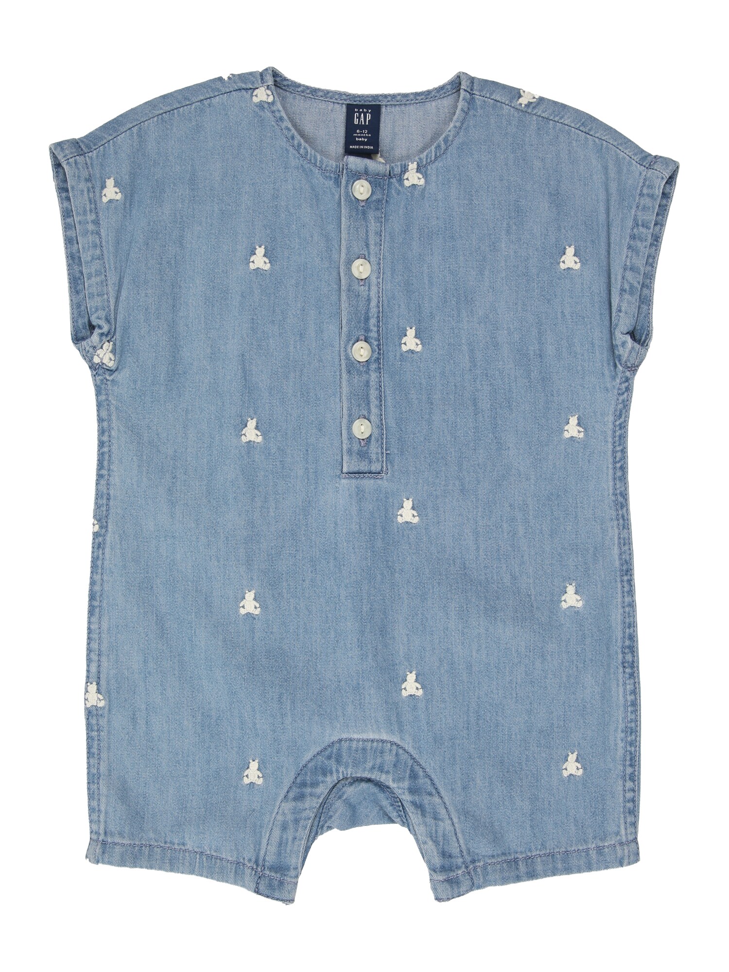 GAP Overal  čierny denim / biela