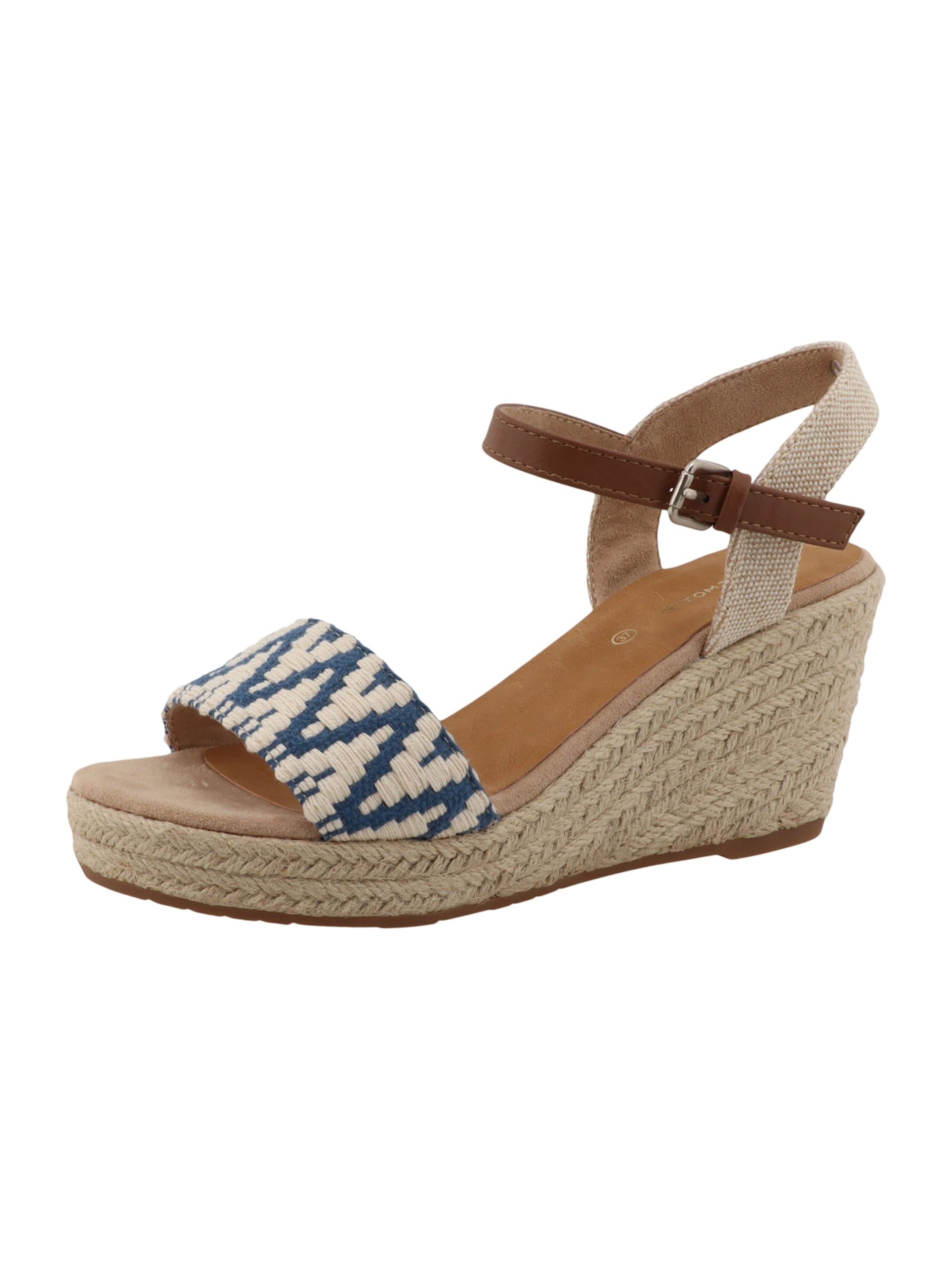 TOM TAILOR Sandal kräm / mörkblå sandaler dam