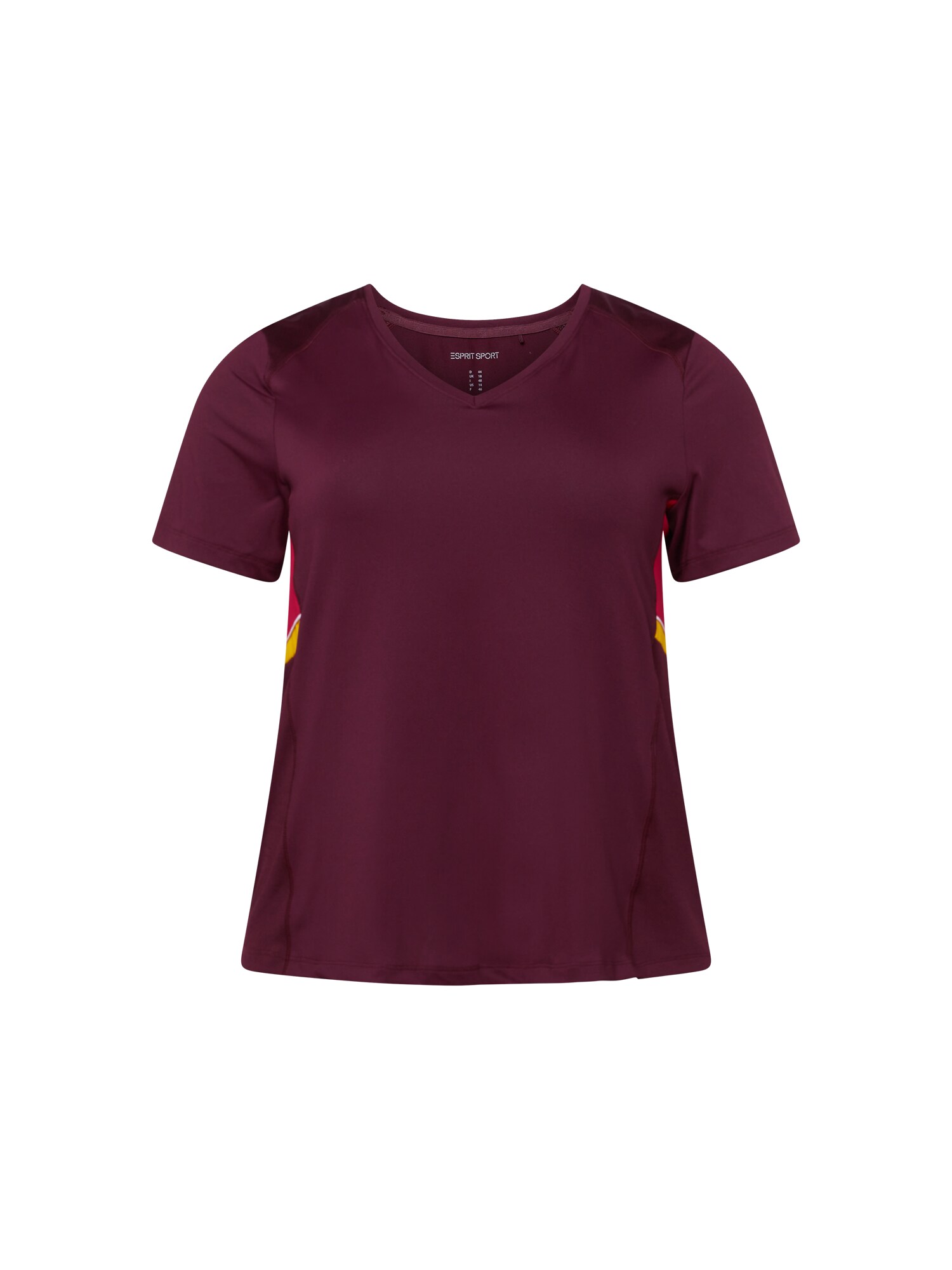 Esprit Sport Curvy Marškinėliai medaus spalva / vyšninė spalva / tamsiai raudona