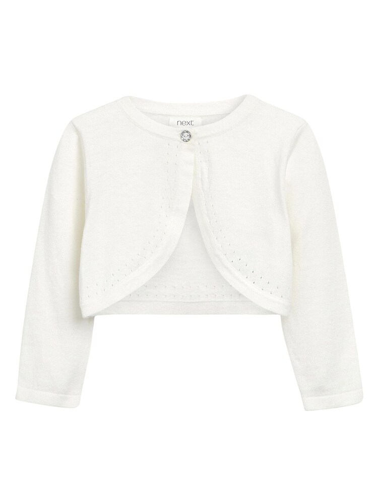 Next Strickjacke Mädchen Größe 128 weiß