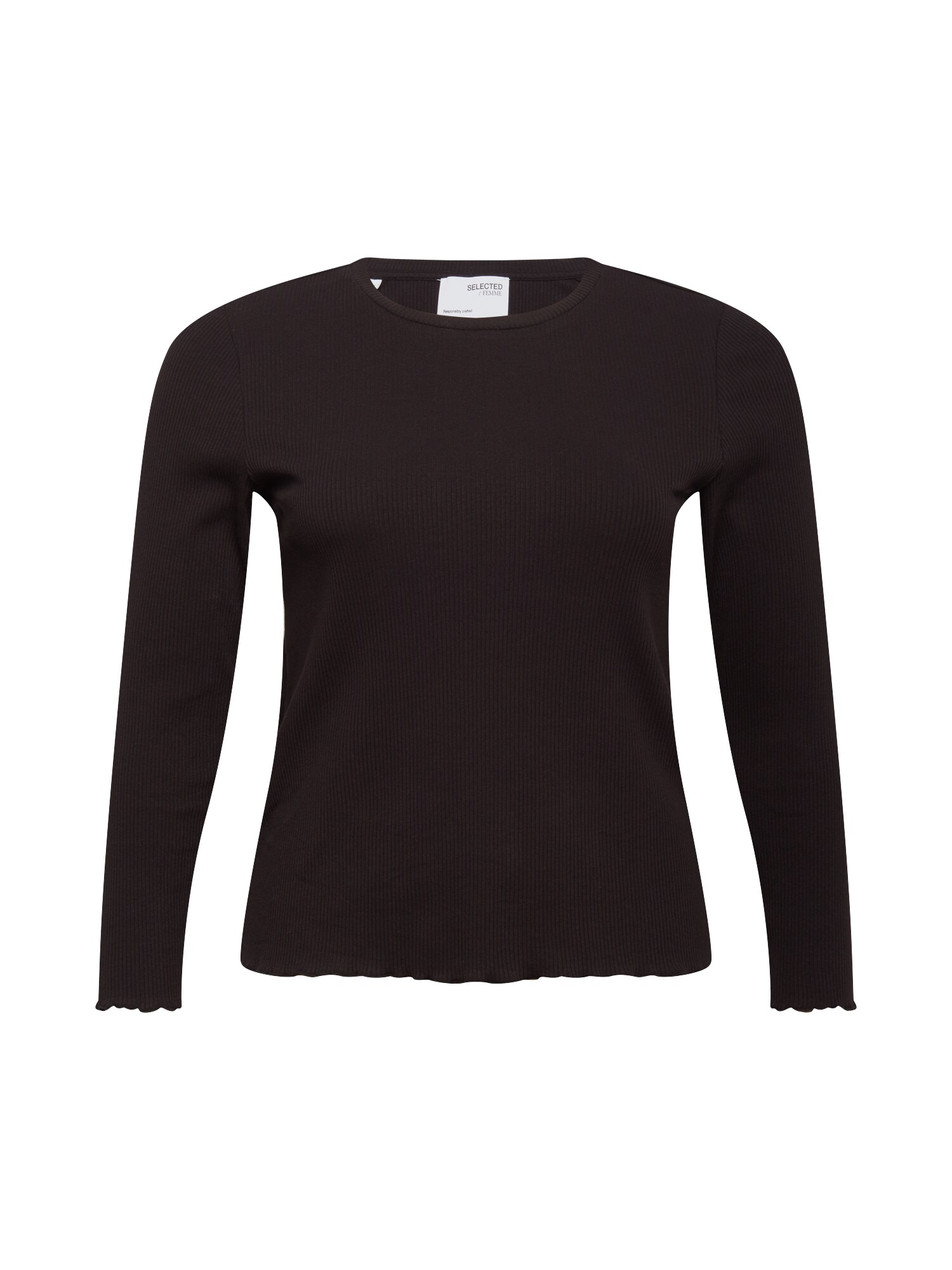 Selected Femme Curve Marškinėliai 'Nanna'  juoda