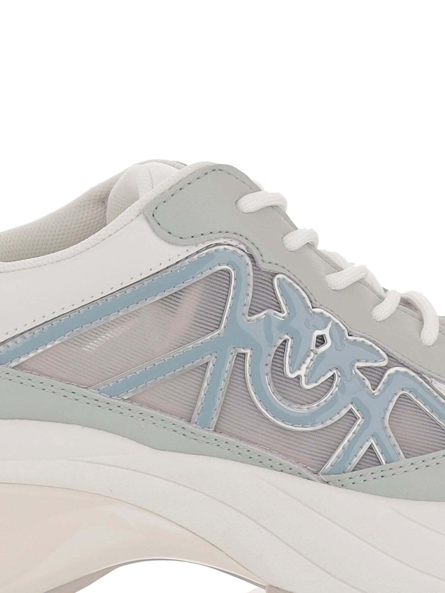 PINKO Zapatillas deportivas bajas 'Ariel 33 - Sneaker Calf Leather/Net/Cow Suede'  azul claro – imagen 4