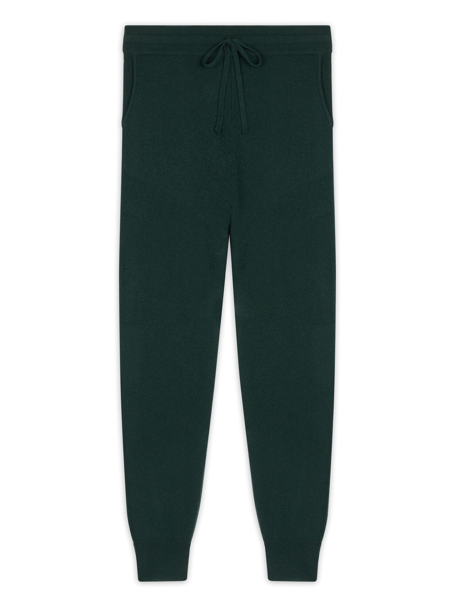 JUST CASHMERE Pantaloni WENDY  verde închis
