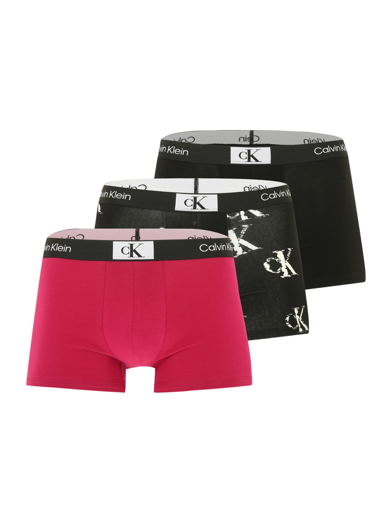 Calvin Klein Underwear Boxer trumpikės rožinė / juoda / balta