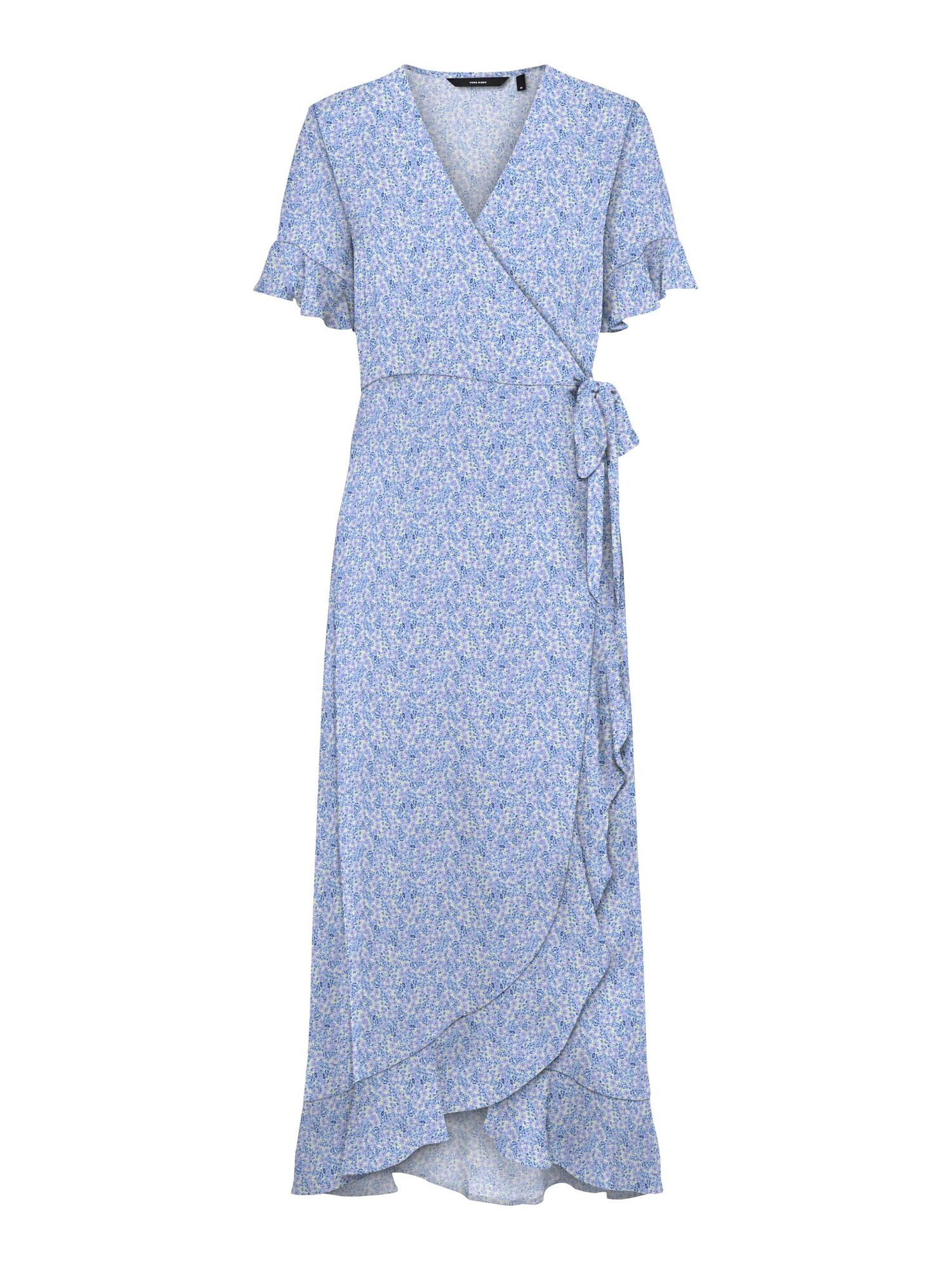 VERO MODA Obleka 'Henna'  kobalt modra / svetlo modra / pastelno rumena / lila