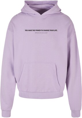 Merchcode Sweatshirt ‘WD – Believe In Yourself’ Lila / Zwart