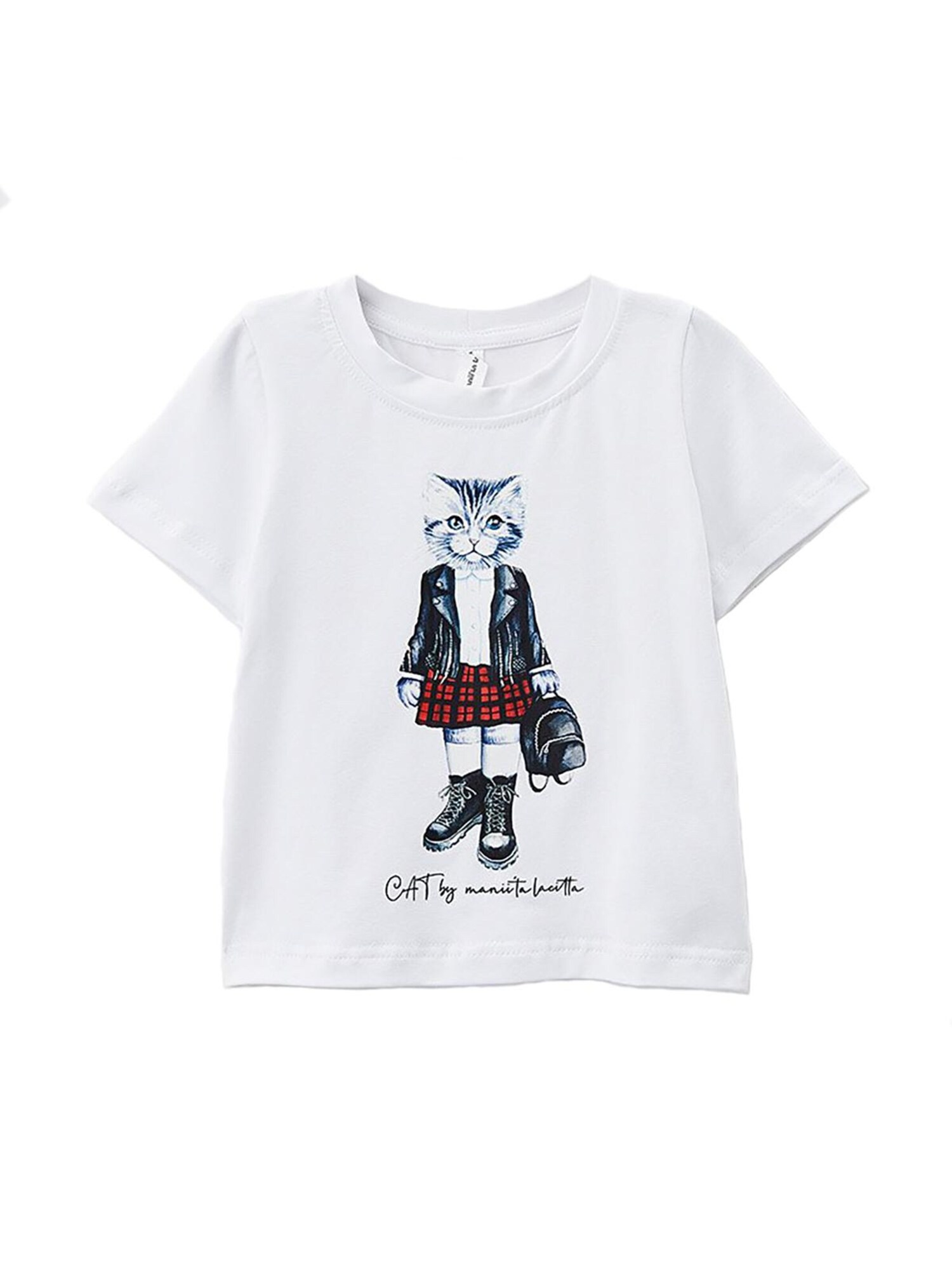 Cat e Lolette Tričko 'Rocker Cat'  biela