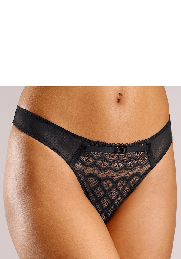 PETITE FLEUR, String bugyik, fekete & fehér, 4 kép a 5 közül