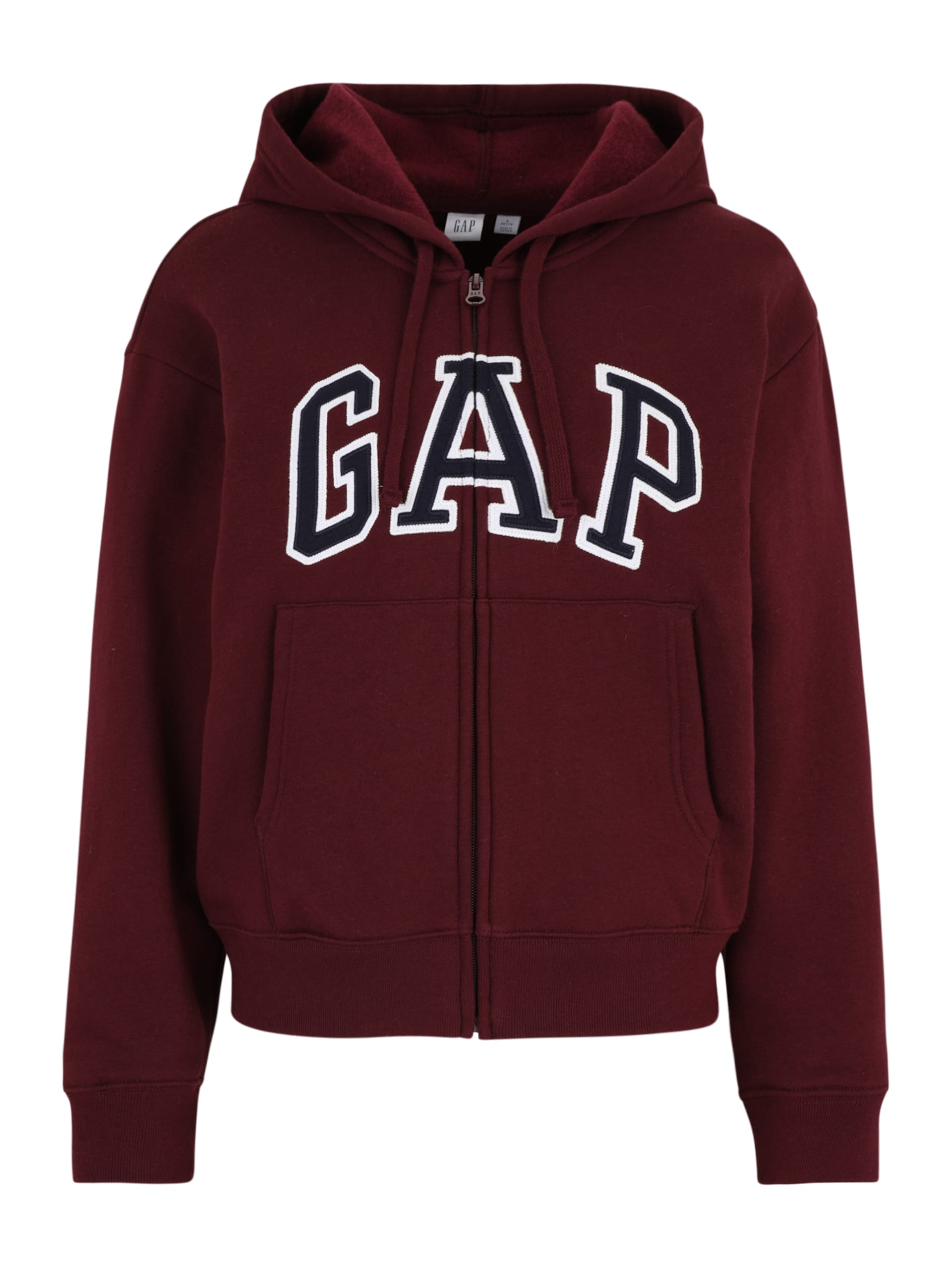 Gap Petite Sweatjacka 'HERITAGE' marinblå / mörkröd dam