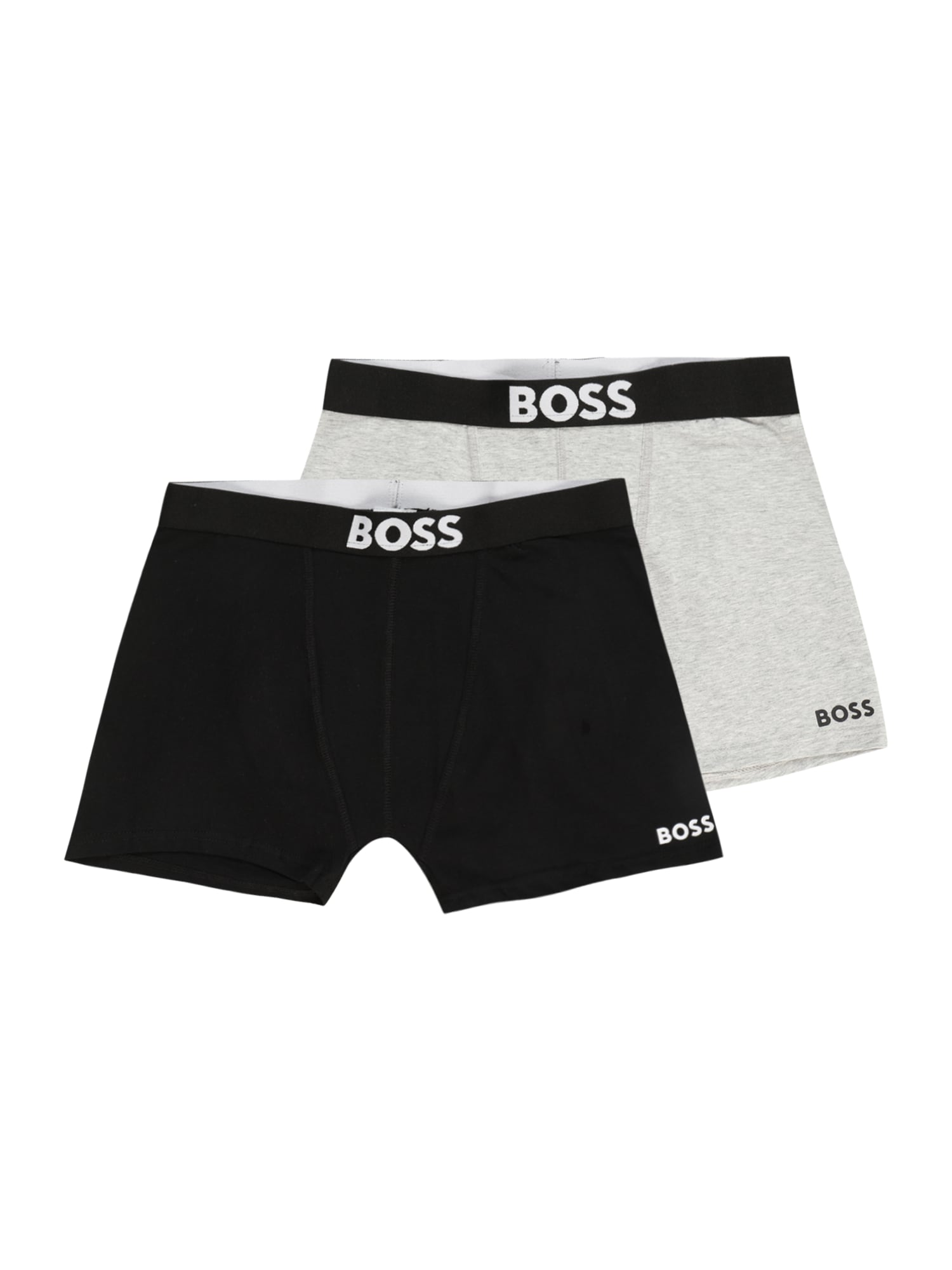 BOSS Kidswear Nohavičky  svetlosivá / čierna / biela