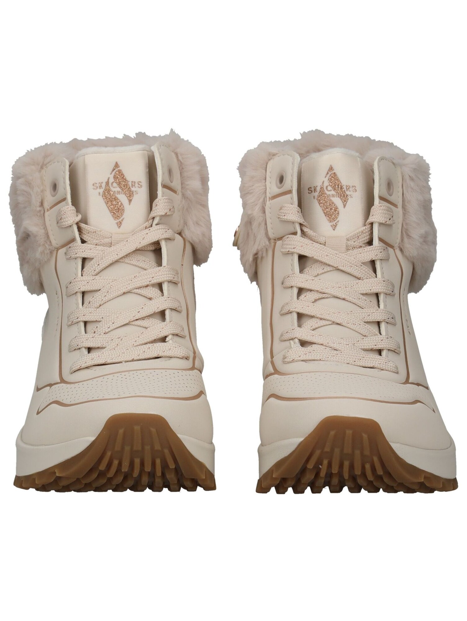 SKECHERS Botines con cordones 'Uno' beige claro / oro – imagen 3