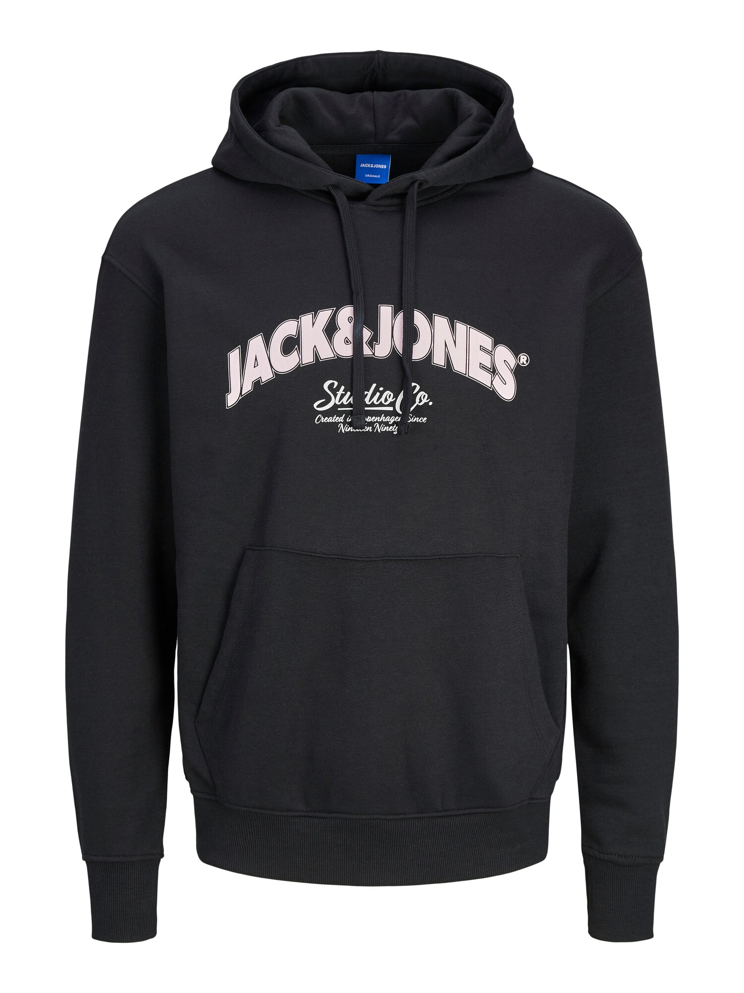 JACK & JONES Mikina 'JORBRONX'  čierna / biela