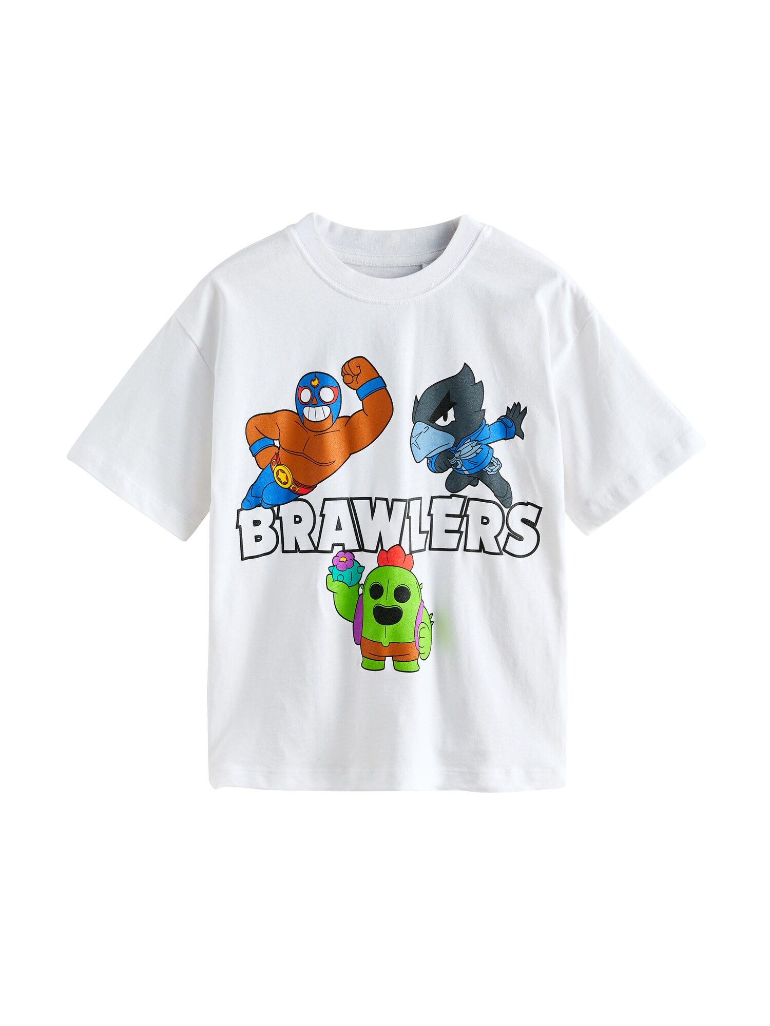 Next Tricou 'Brawl Stars'  albastru / verde deschis / portocaliu închis / alb