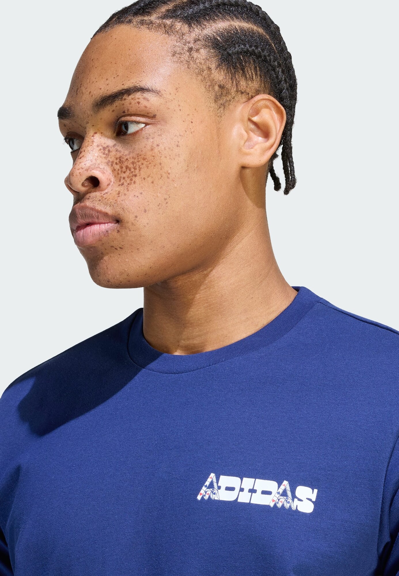 ADIDAS SPORTSWEAR Camiseta funcional 'Novelty Cards'  azul oscuro / amarillo / melón / blanco – imagen 4