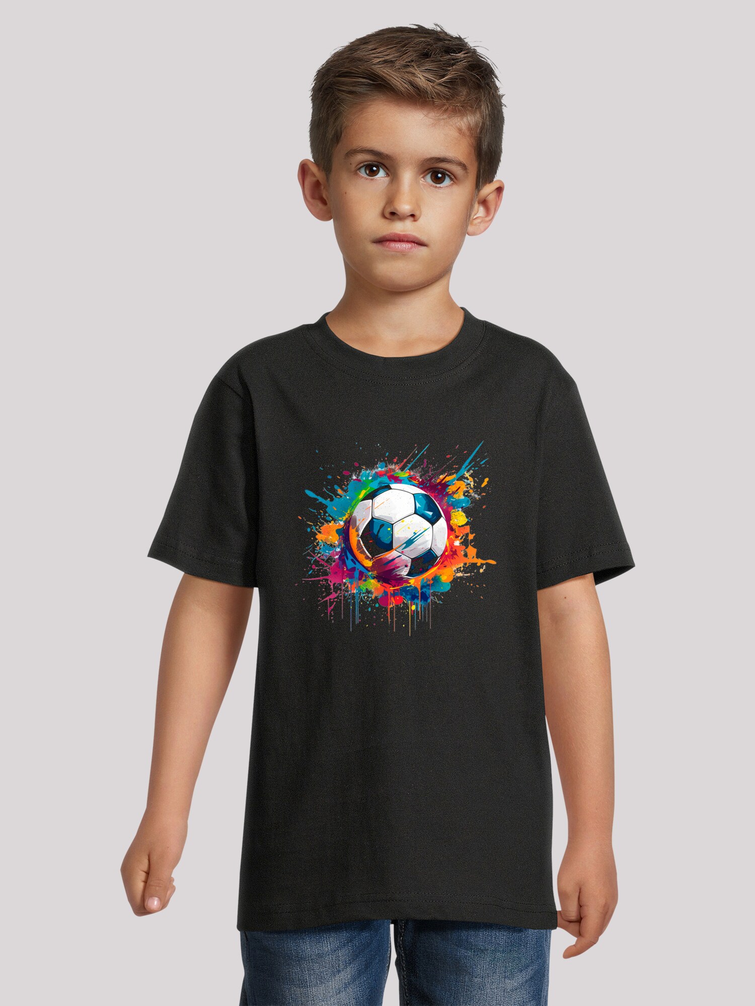 Thumbnail - T-Shirt 'Colorful Soccer Ball Graphic Design'