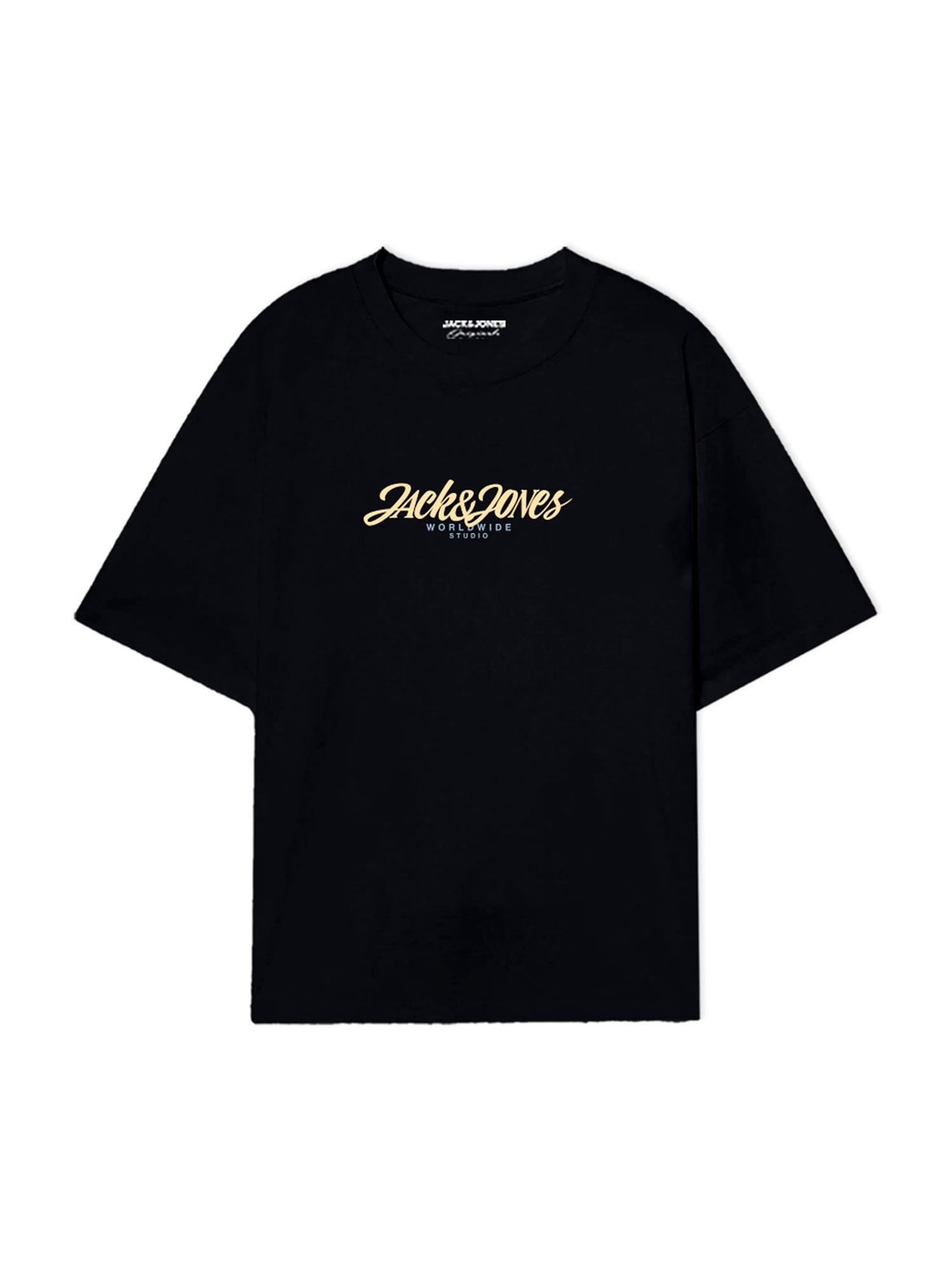 Jack & Jones Junior Tricou  albastru deschis / galben deschis / negru