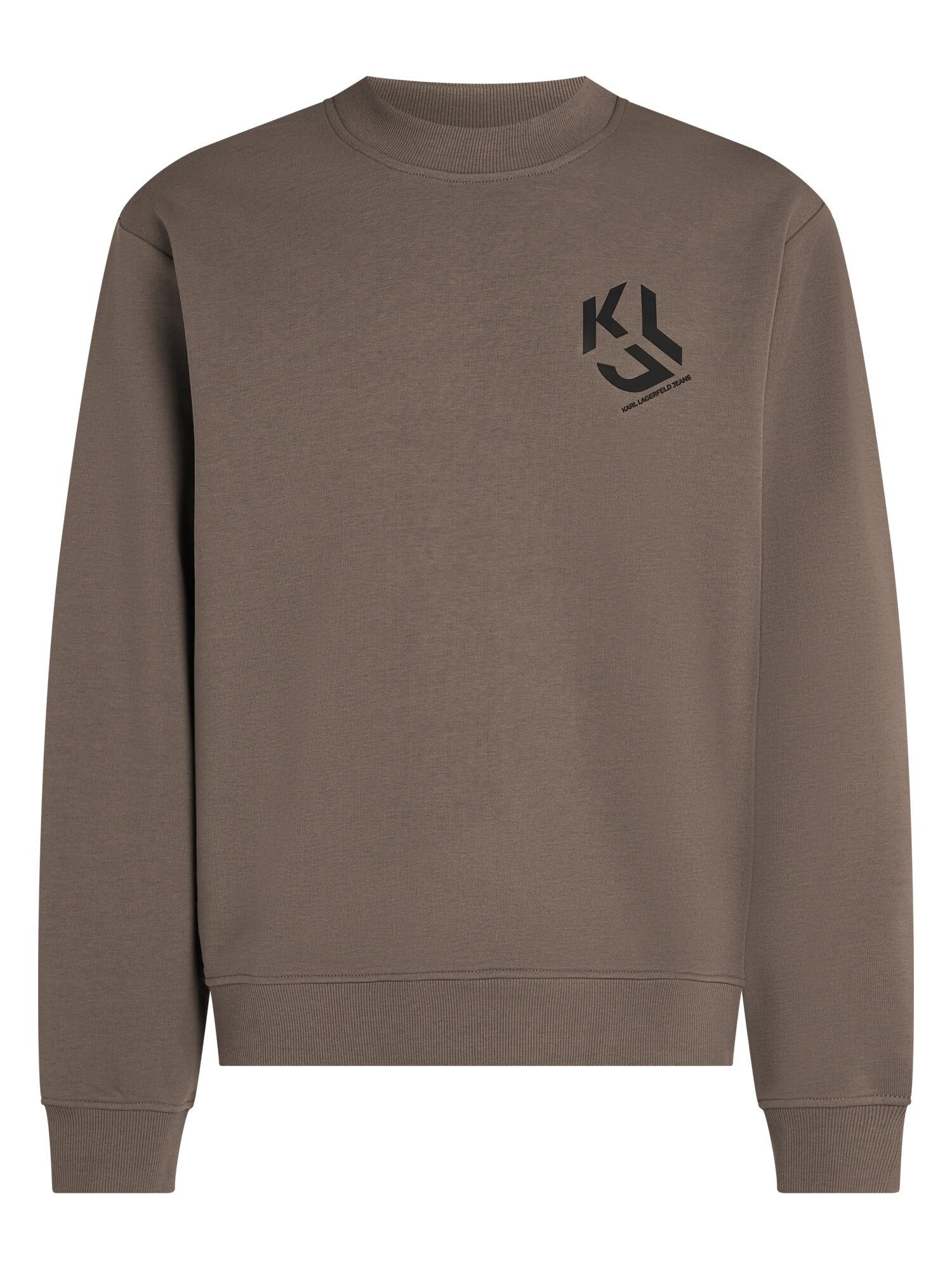KARL LAGERFELD JEANS Bluză de molton gri taupe / negru