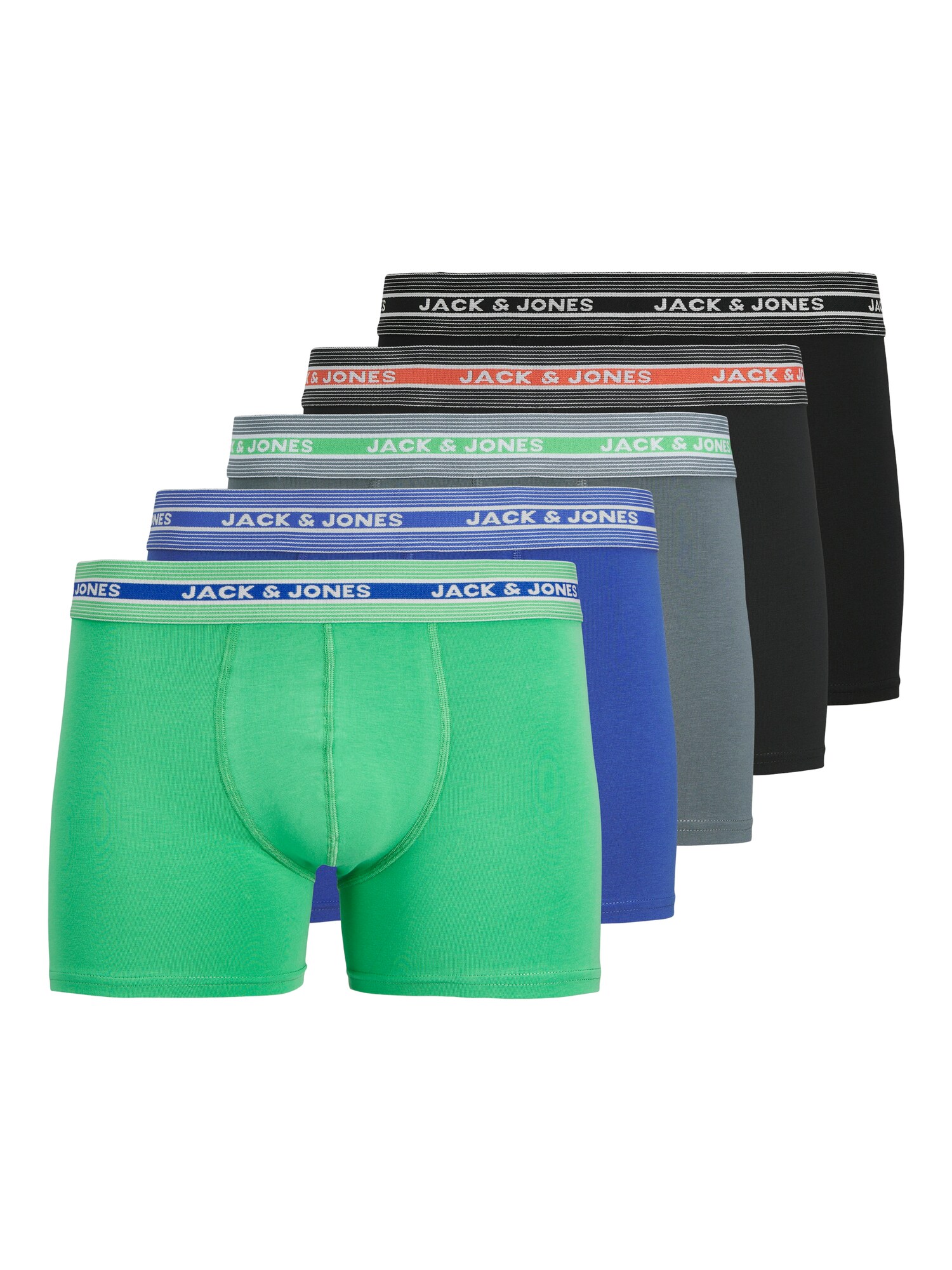 JACK & JONES Boxeralsók 'JACAsh'  királykék / szürke / antracit / világoszöld / fekete akciós termékkép 1