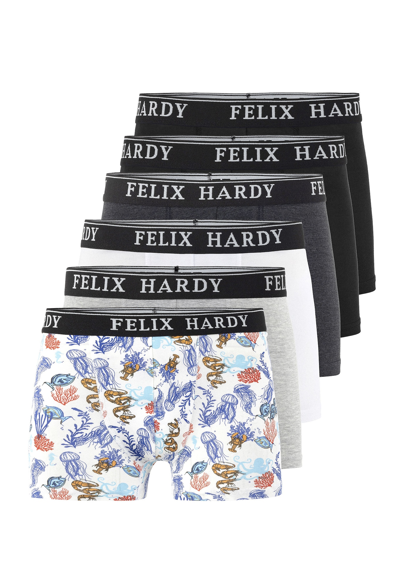 Felix Hardy Boxeri  albastru deschis / gri amestecat / negru / alb