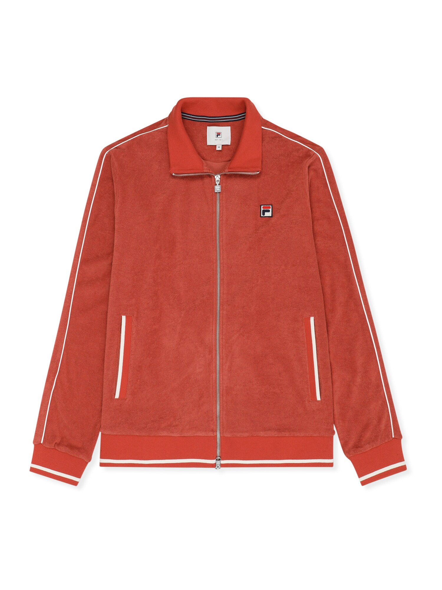 FILA Sudadera con cremallera 'TAVARNUZZE regular towelling track jacket'  rojo – imagen 4