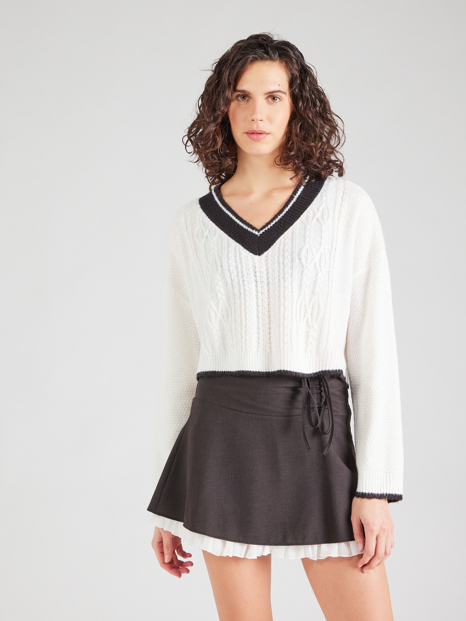 Miss Selfridge Pulóver  krém / fekete termék 2. képe