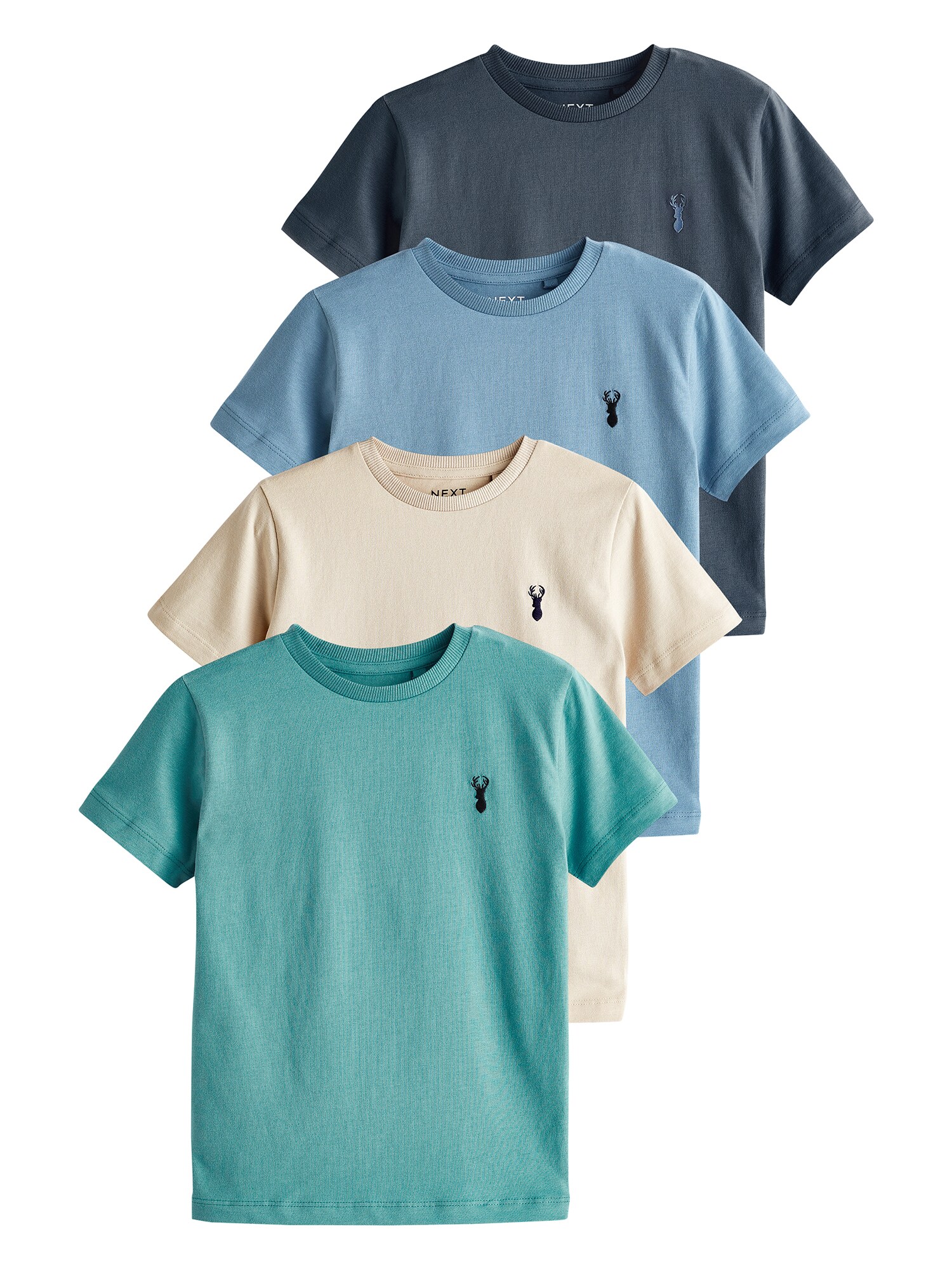 Next Tricou  fildeş / opal / albastru închis / verde jad