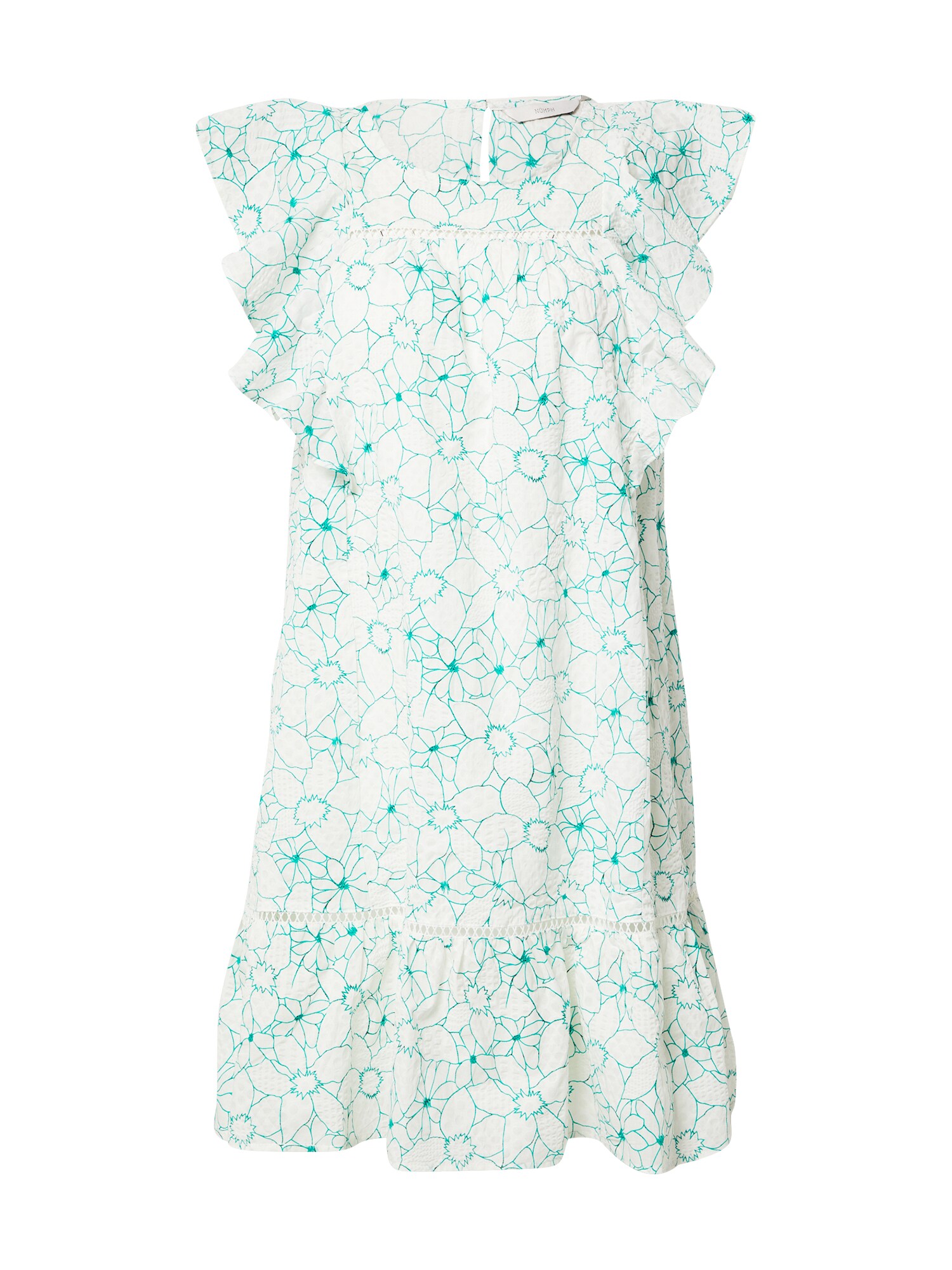 NÜMPH Rochie  verde jad / alb