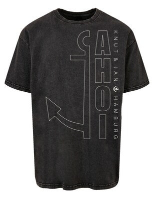 F4NT4STIC Shirt ‘Ahoi Anker Outlines’ Zwart / Wit