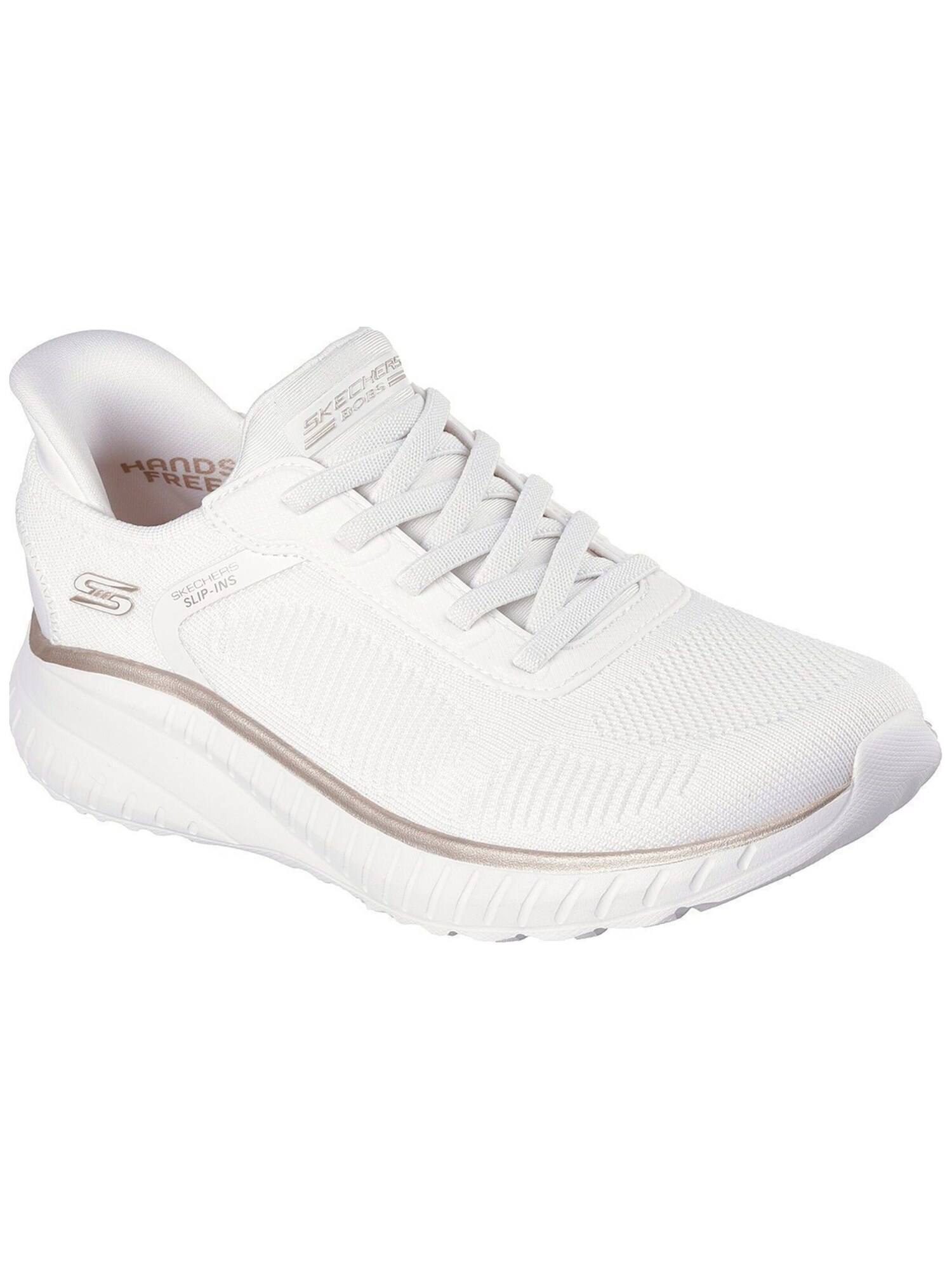 Zapatillas Skechers Bobs Squad Chaos Slip-ins 117497-WTGD Blanco-oro – imagen 2