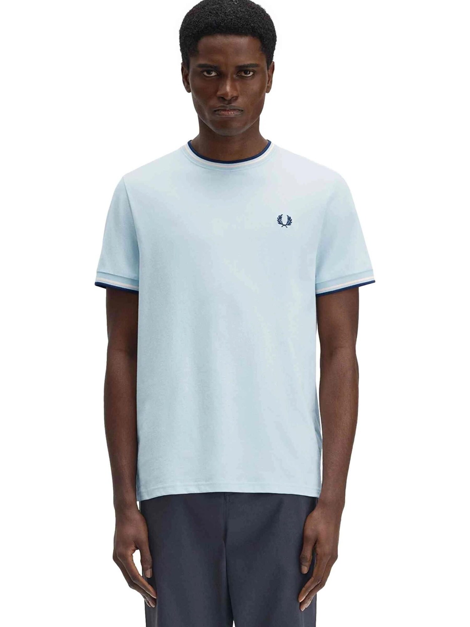 Fred Perry Camiseta 'Cmaiseta fred perry celeste contrast ribeted tee' azul – imagen 1