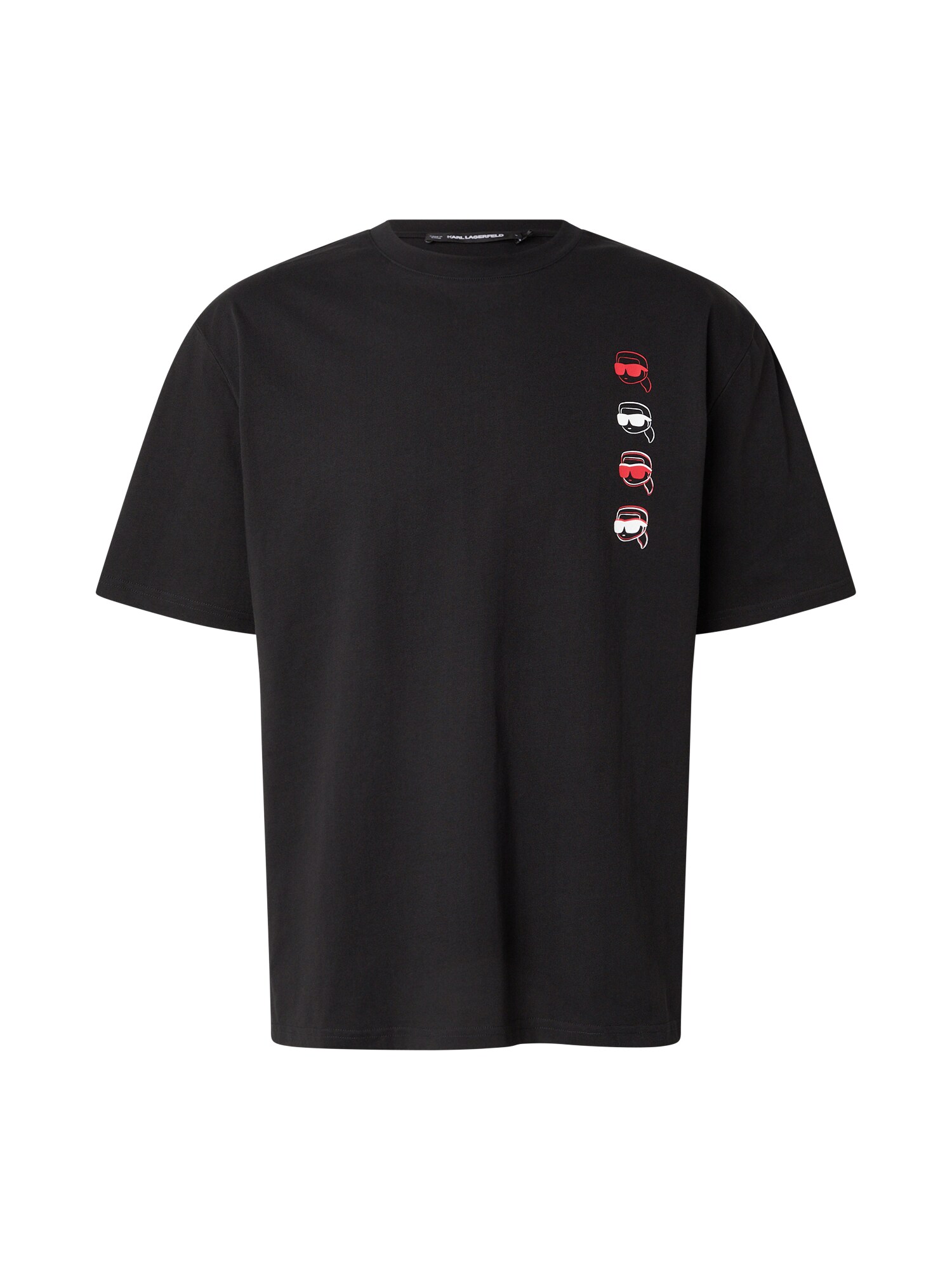 Karl Lagerfeld Tričko 'Ikon Fusion' svetločervená / čierna / biela