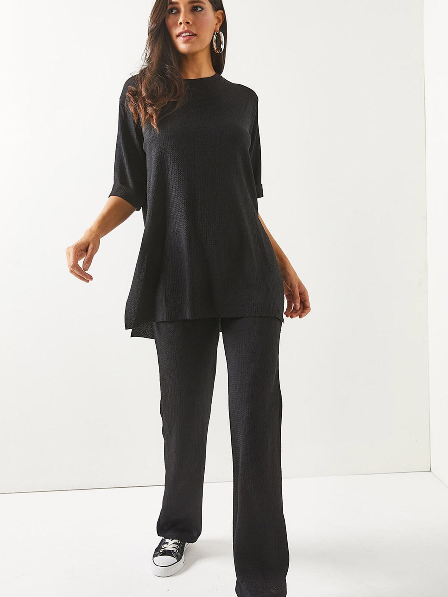 olalook Costum cu pantaloni  negru