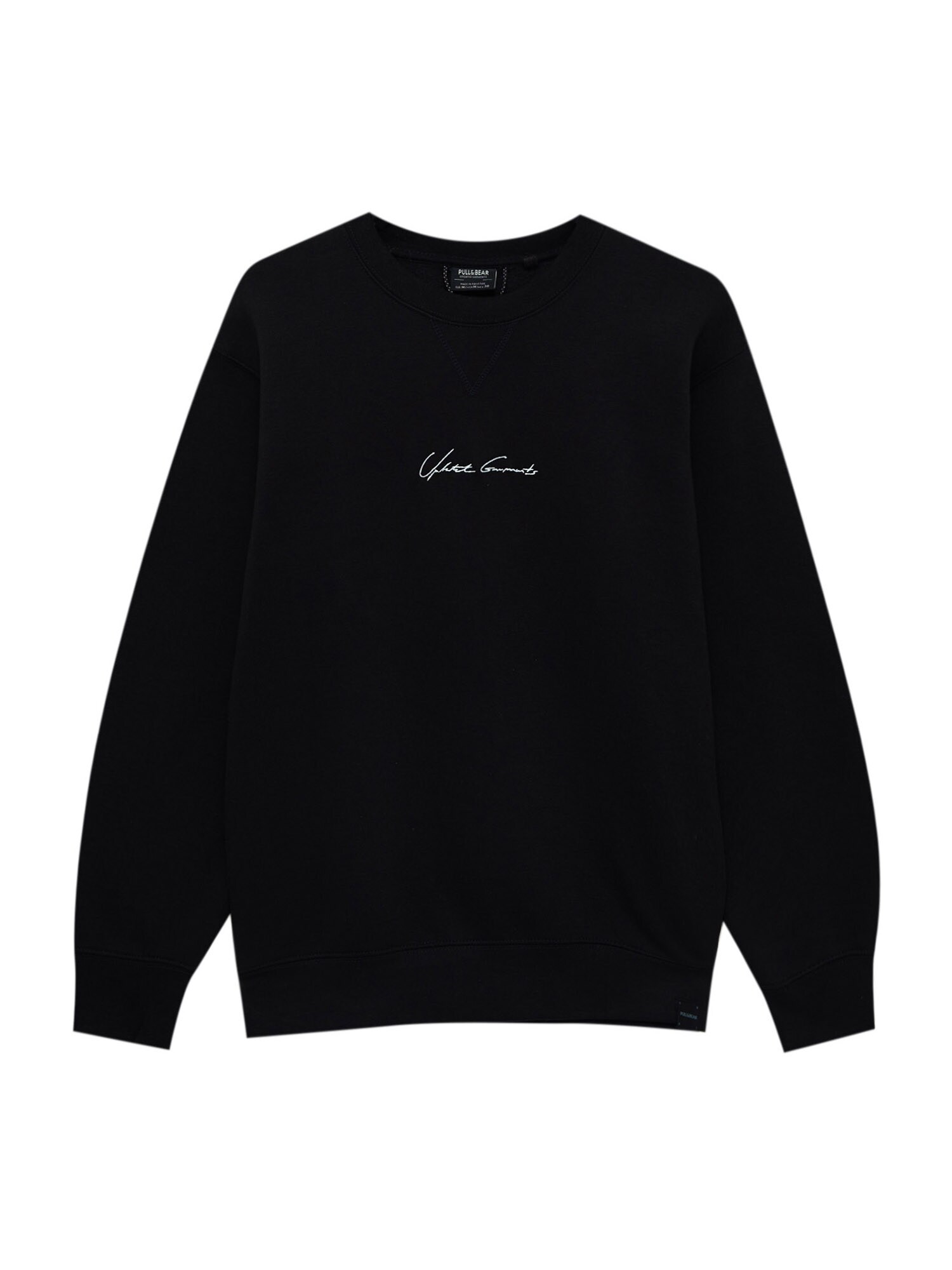 Pull&Bear Mikina  čierna / biela