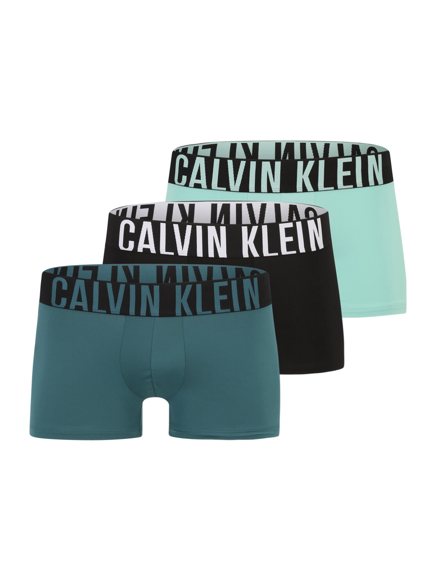 Calvin Klein Underwear Boxerky 'Intense Power'  smaragdová / mätová / čierna / biela