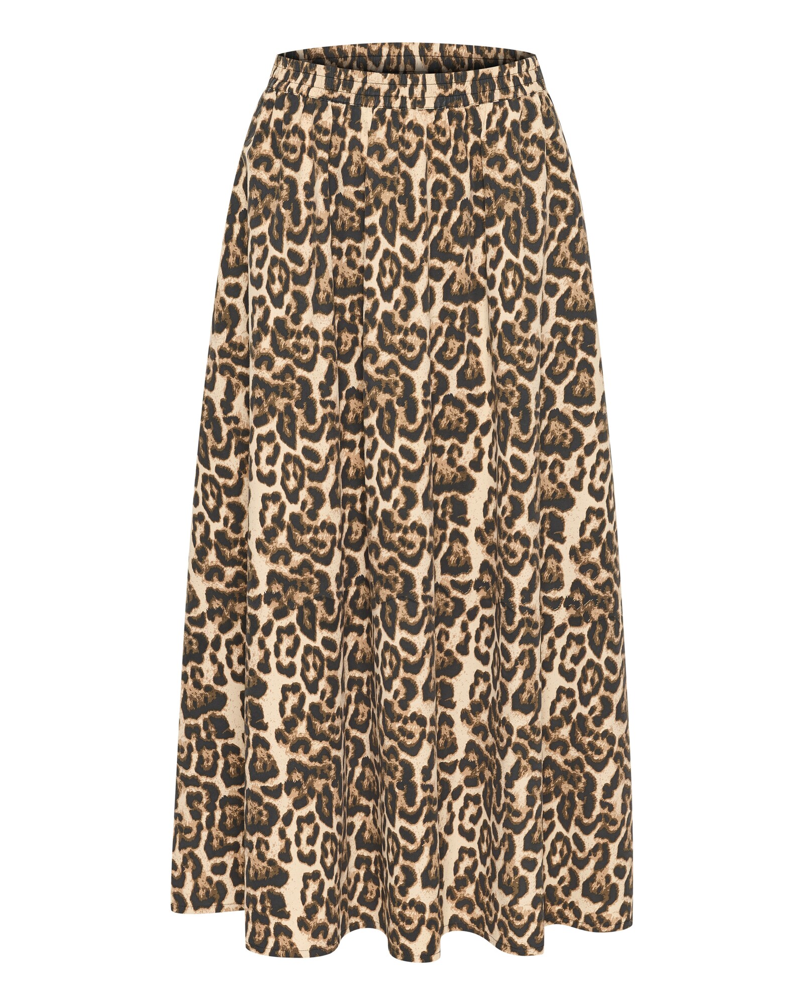 Kaffe Fustă Leopra  bej / maro / negru