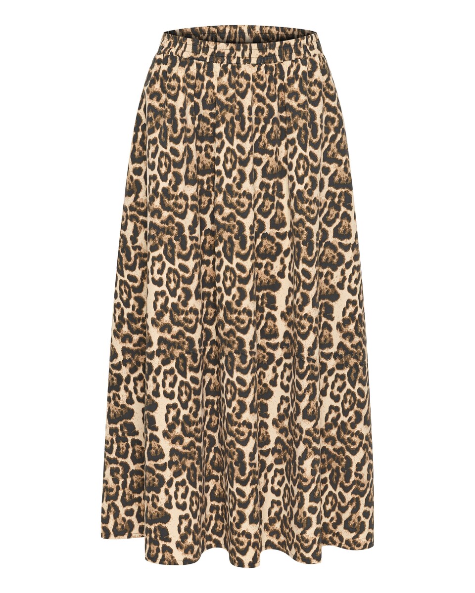 Kjol 'Leopra' beige / brun