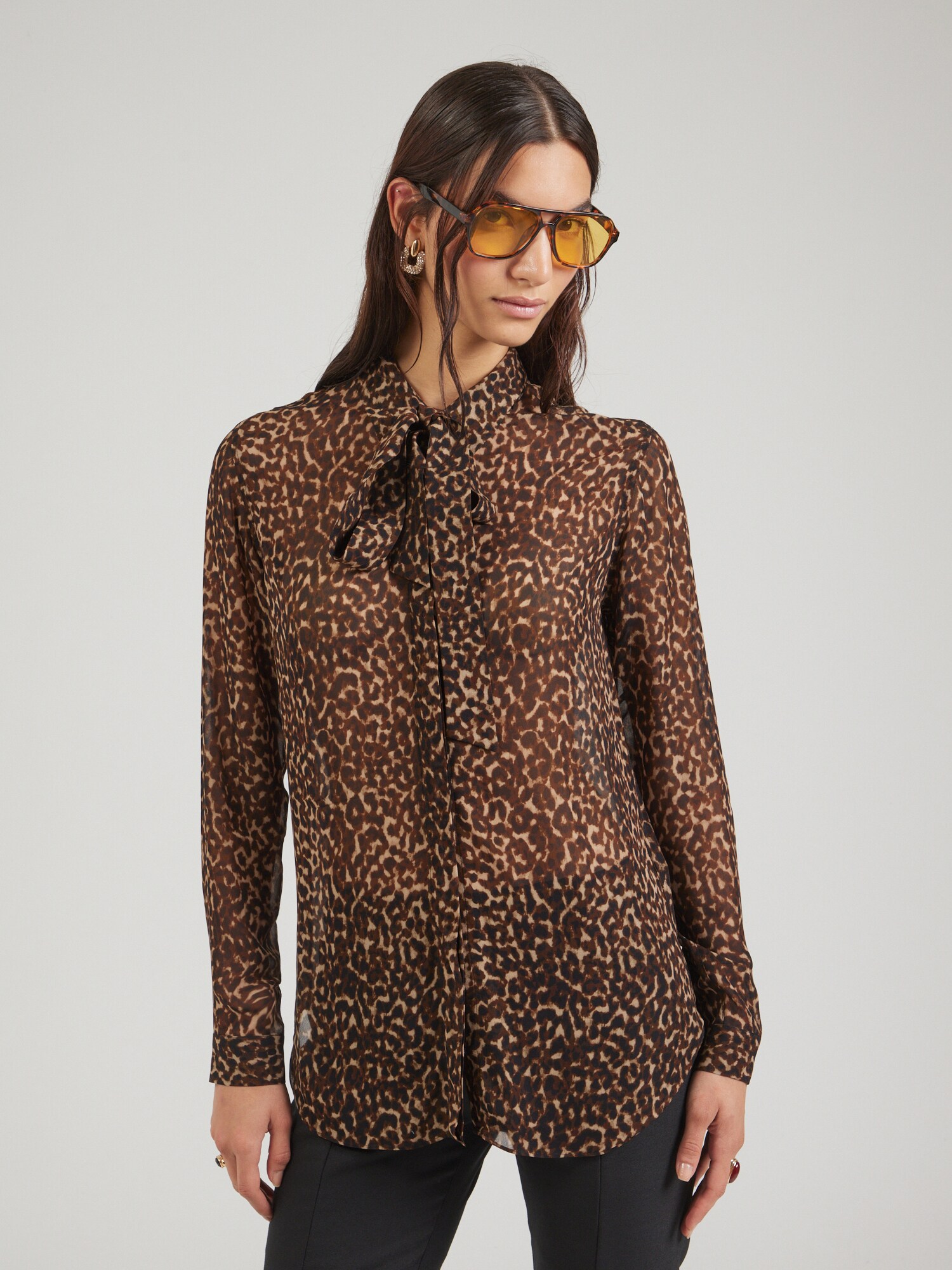 The Kooples Blúz  bézs / barna / fekete termék 2. képe