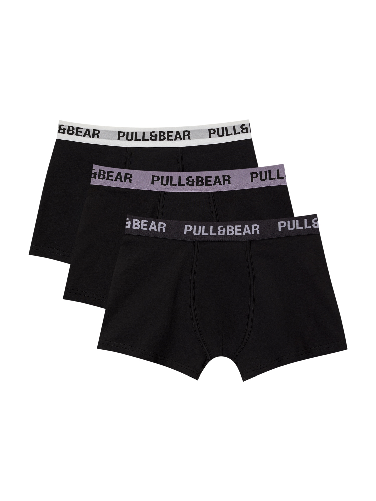 Pull&Bear Boxeralsók  világosszürke / sötétszürke / fekete / piszkosfehér
