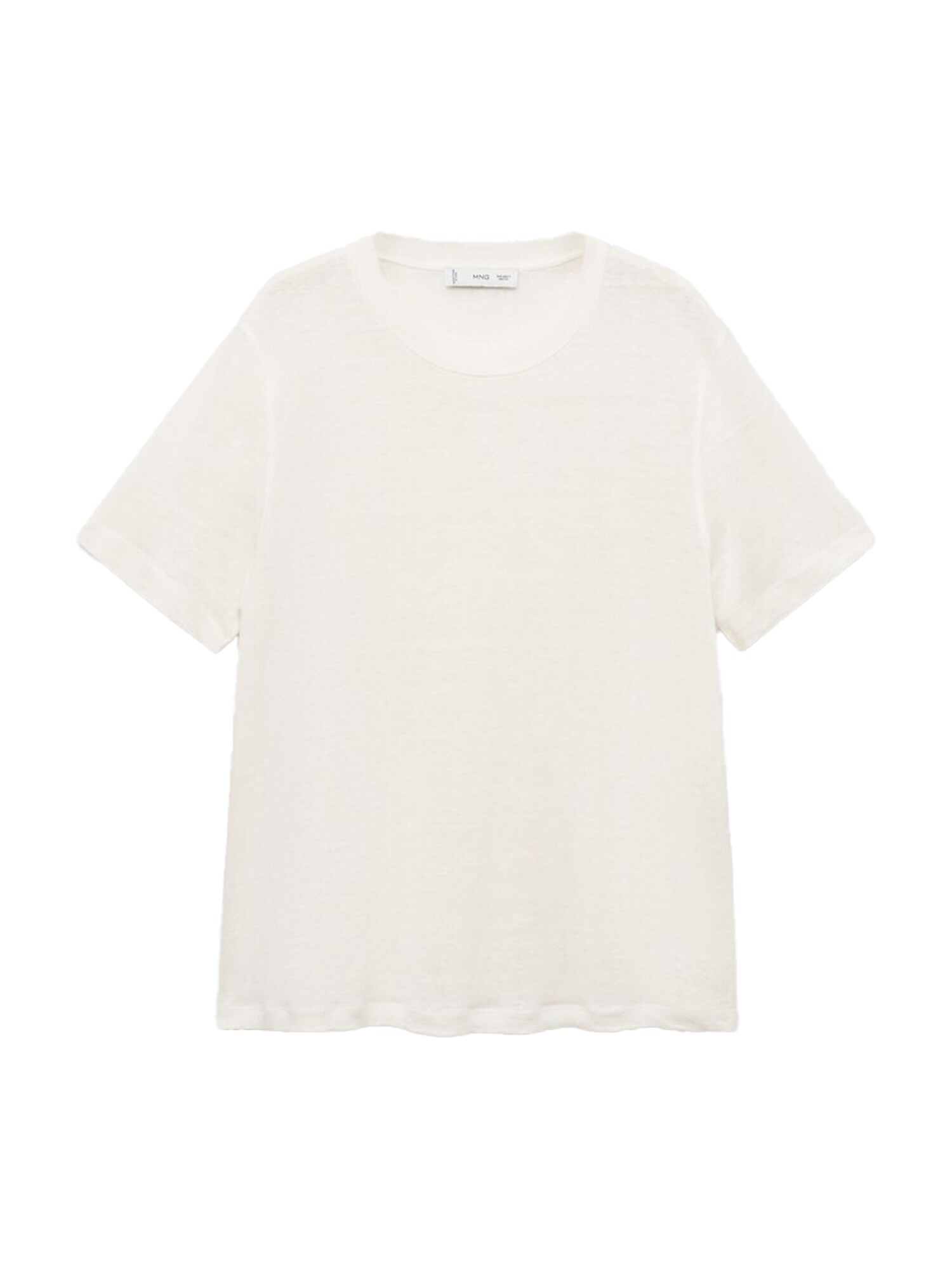 MANGO Tricou LENU  alb amestacat