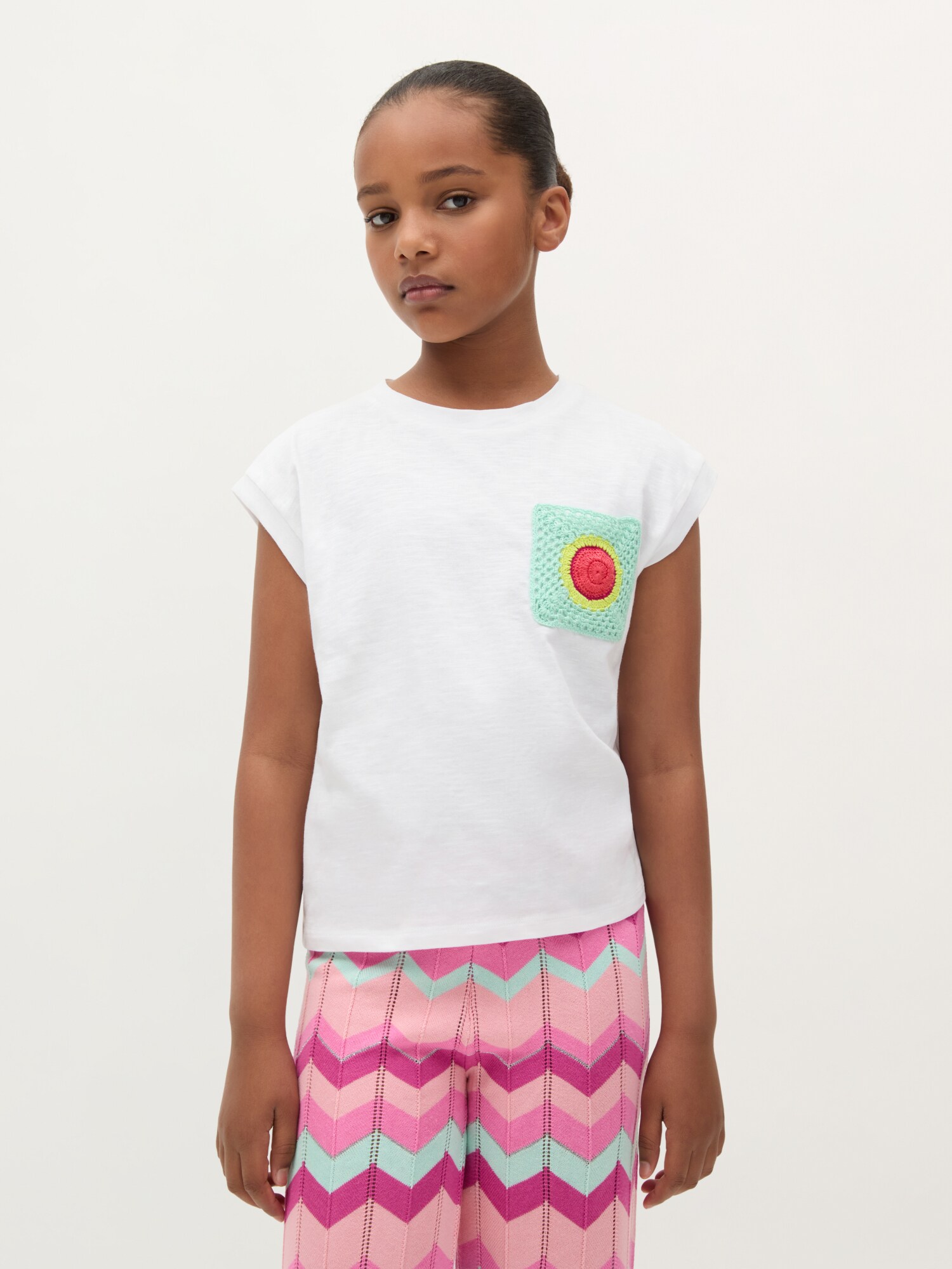 Thumbnail - Scalpers Crochet Pocket Tee Girls