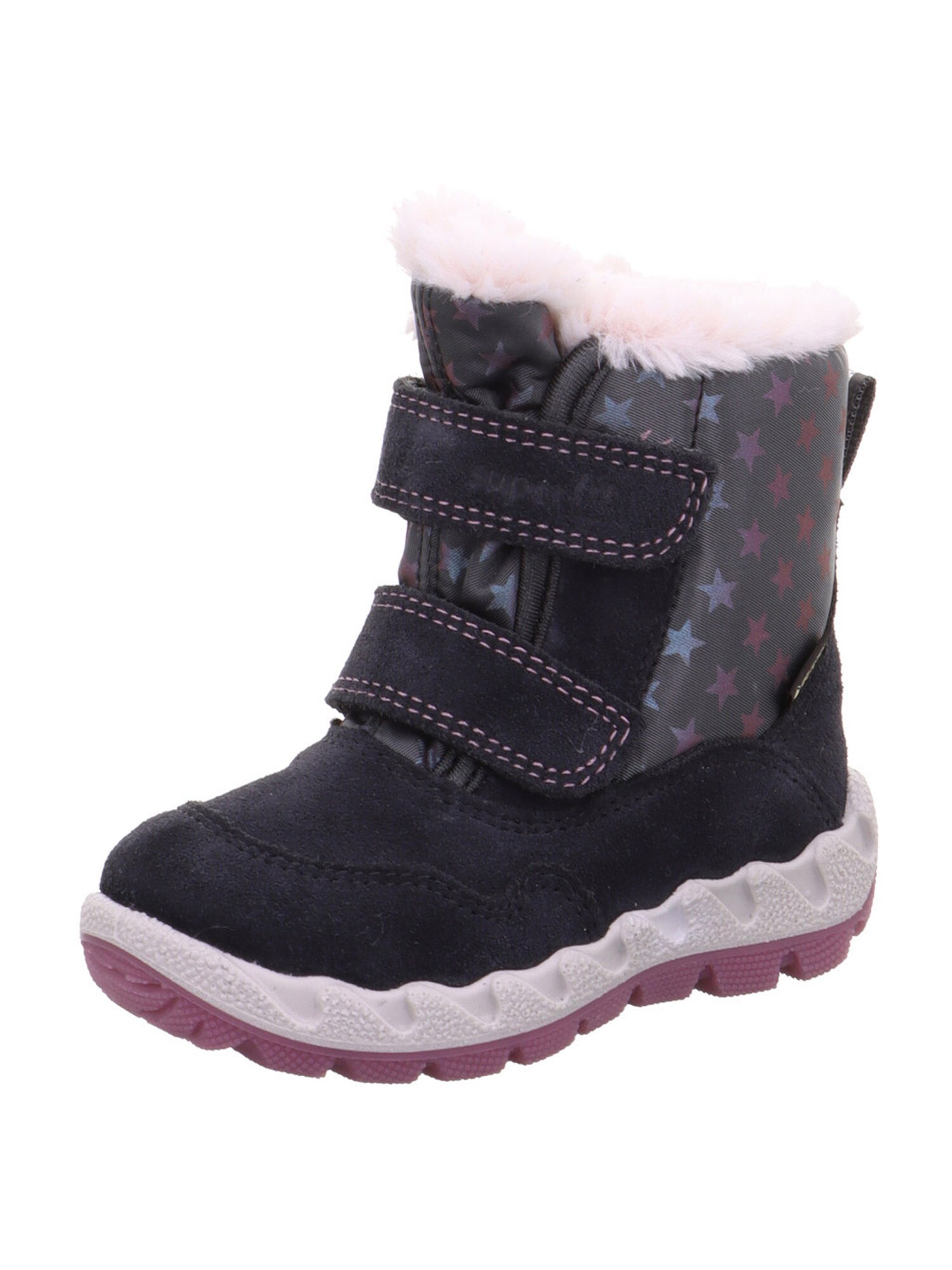SUPERFIT Sniega apavi 'Icebird' pelēks / fuksijkrāsas / rožkrāsas / melns