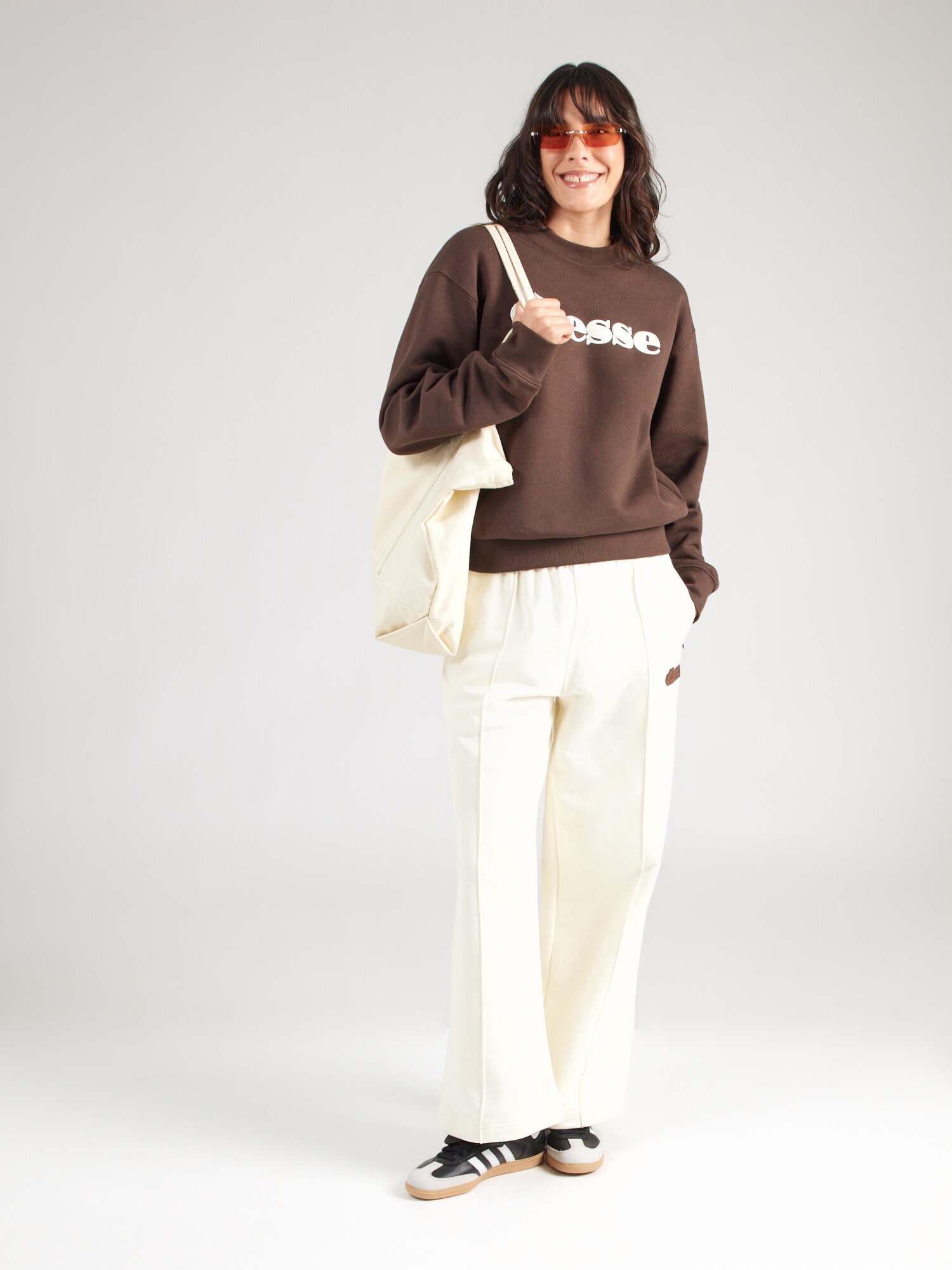 ELLESSE Sudadera 'Idillo'  marrón oscuro / blanco – imagen 4
