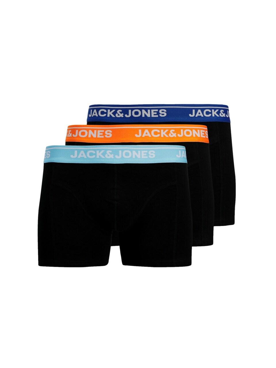 Boxershorts 'JACTheodore' ljusblå / mörkblå / orange