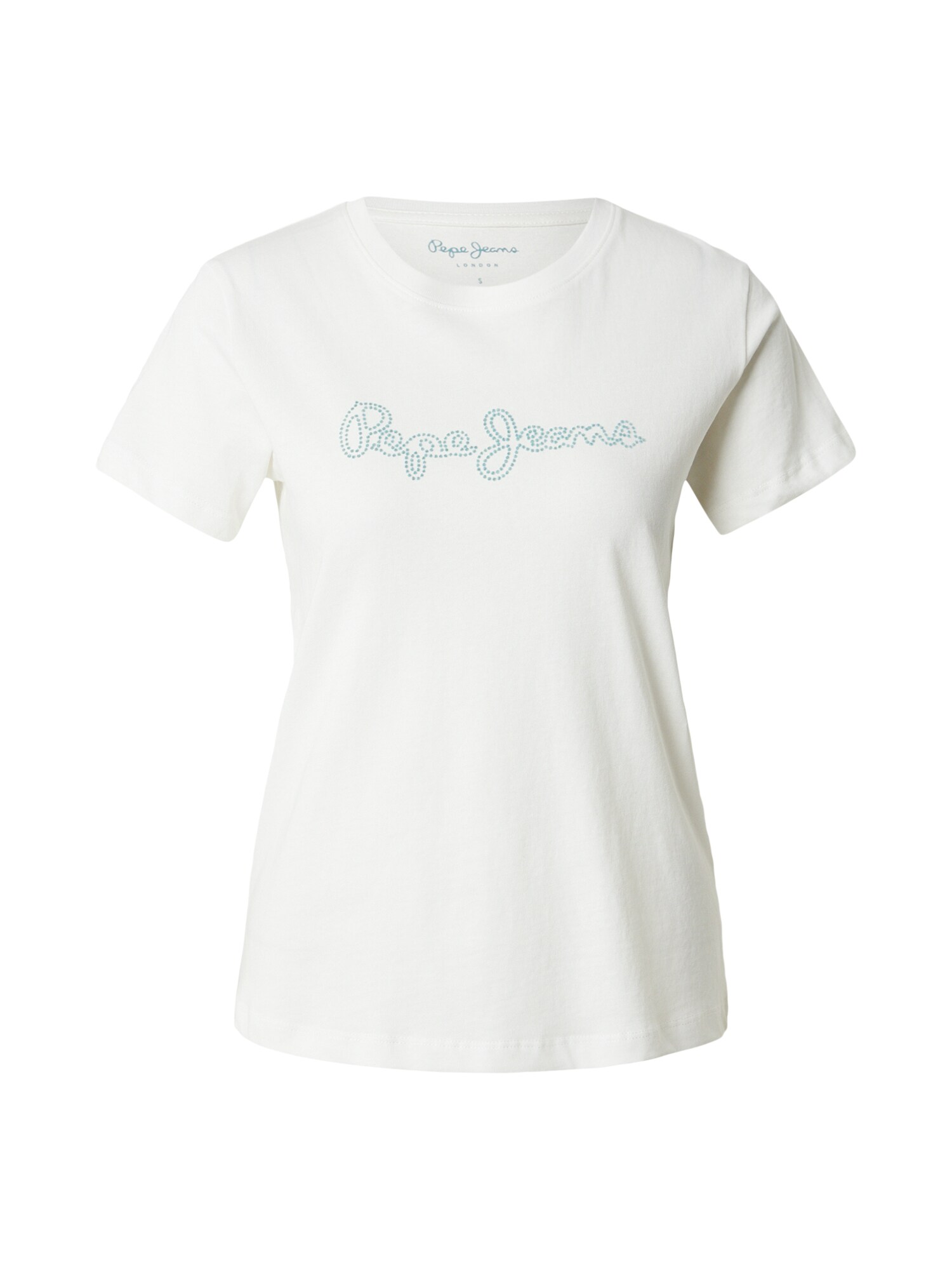 Pepe Jeans Tričko  smaragdová / biela