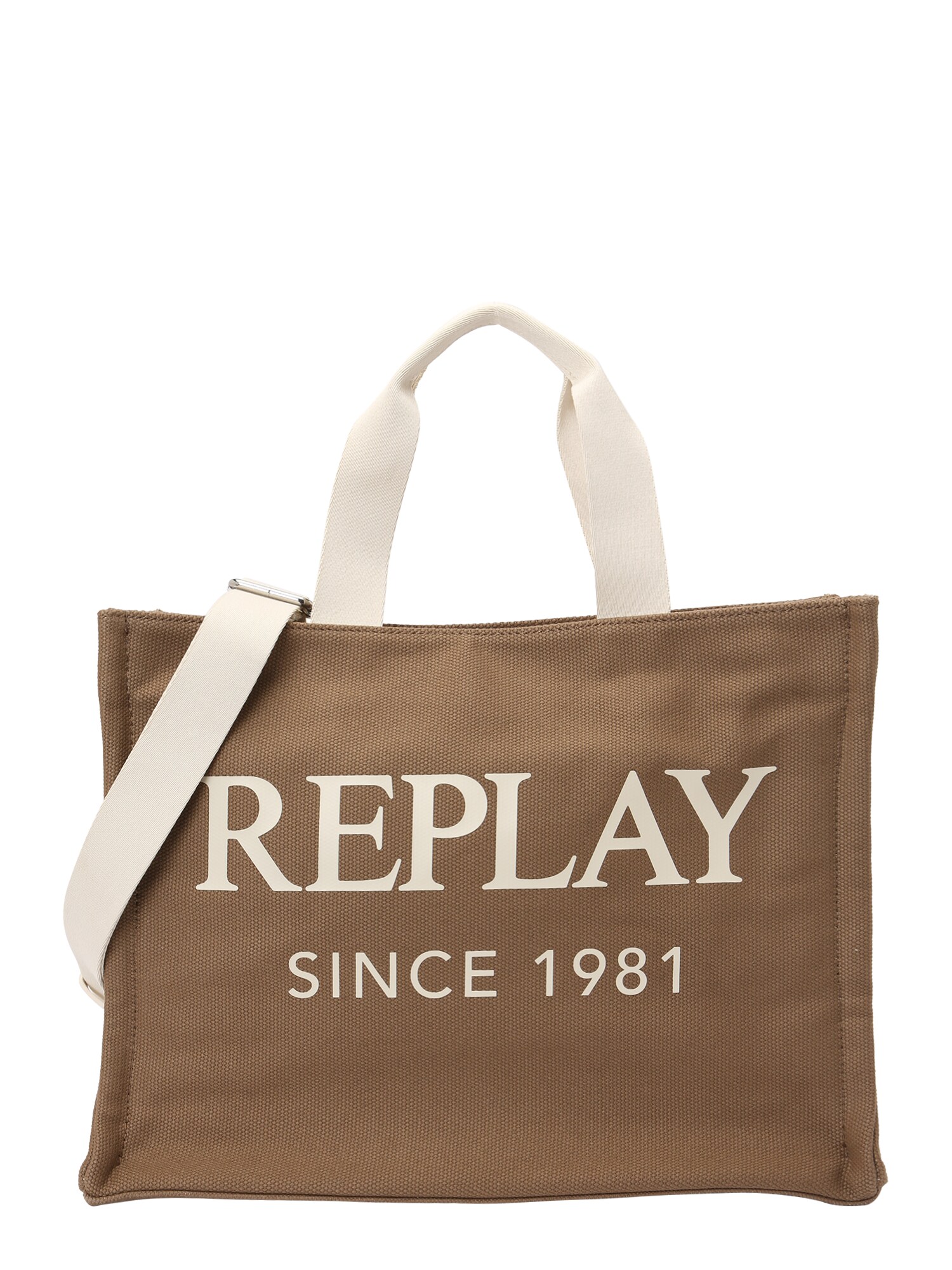 REPLAY Shopper táska  krém / barna akciós termékkép 1