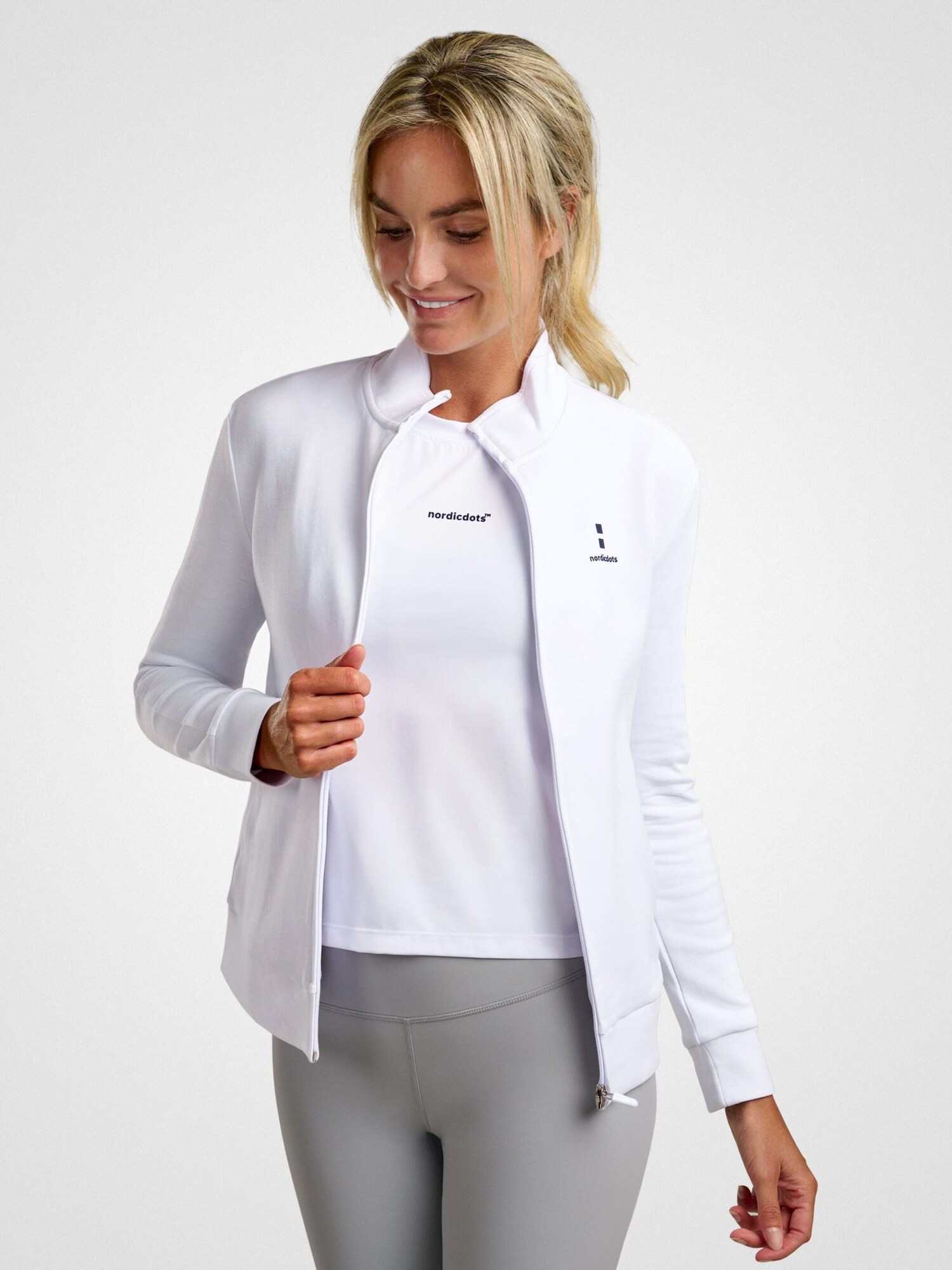 nordicdots Giacca sportiva 'Off Court'  bianco