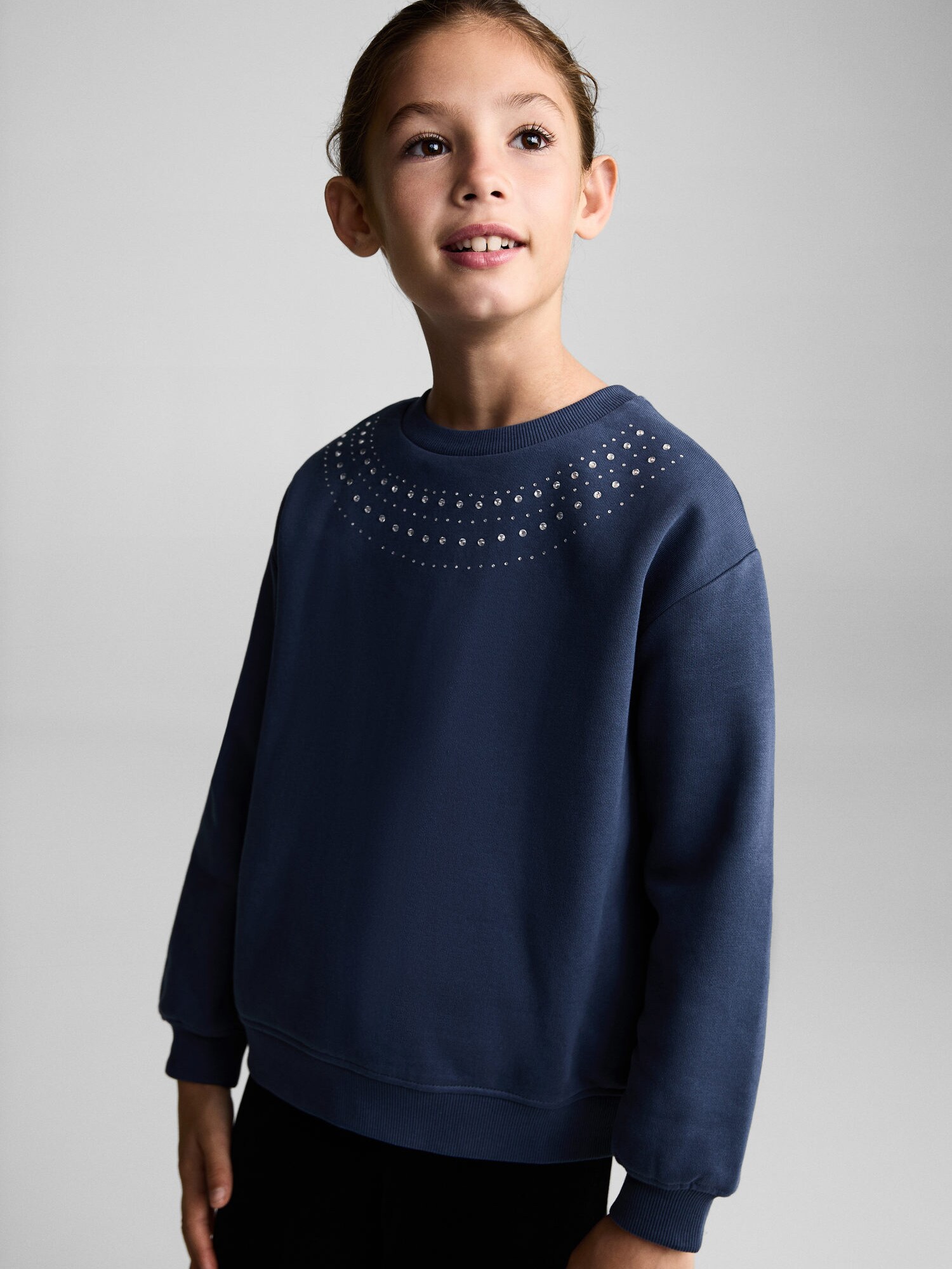 MANGO KIDS Tréning póló  tengerészkék / ezüst termék 2. képe
