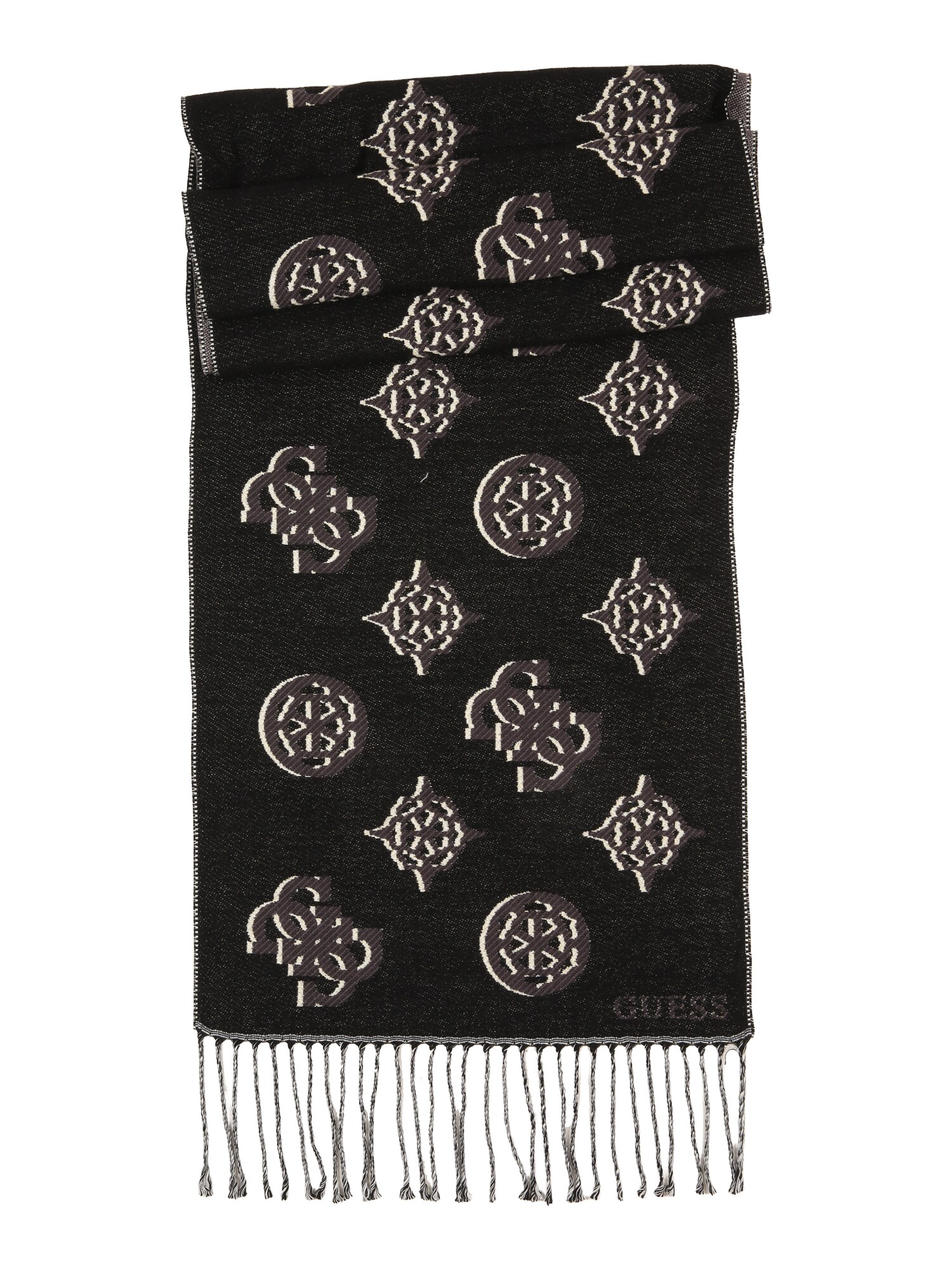 GUESS Fular Cresidia II  bej / gri metalic / negru